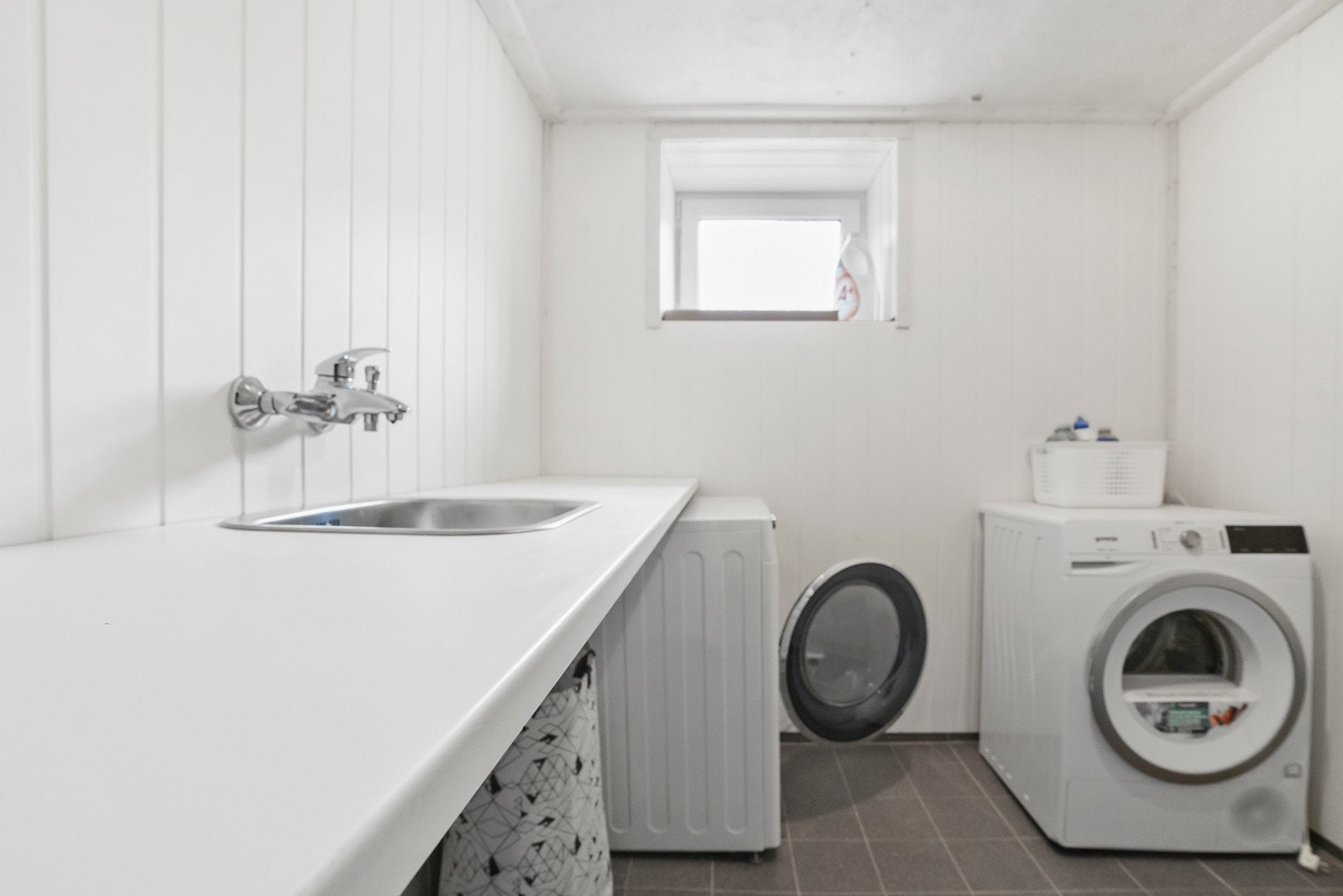 Vaskerom ligger i kjelleretasjen Galleribilde