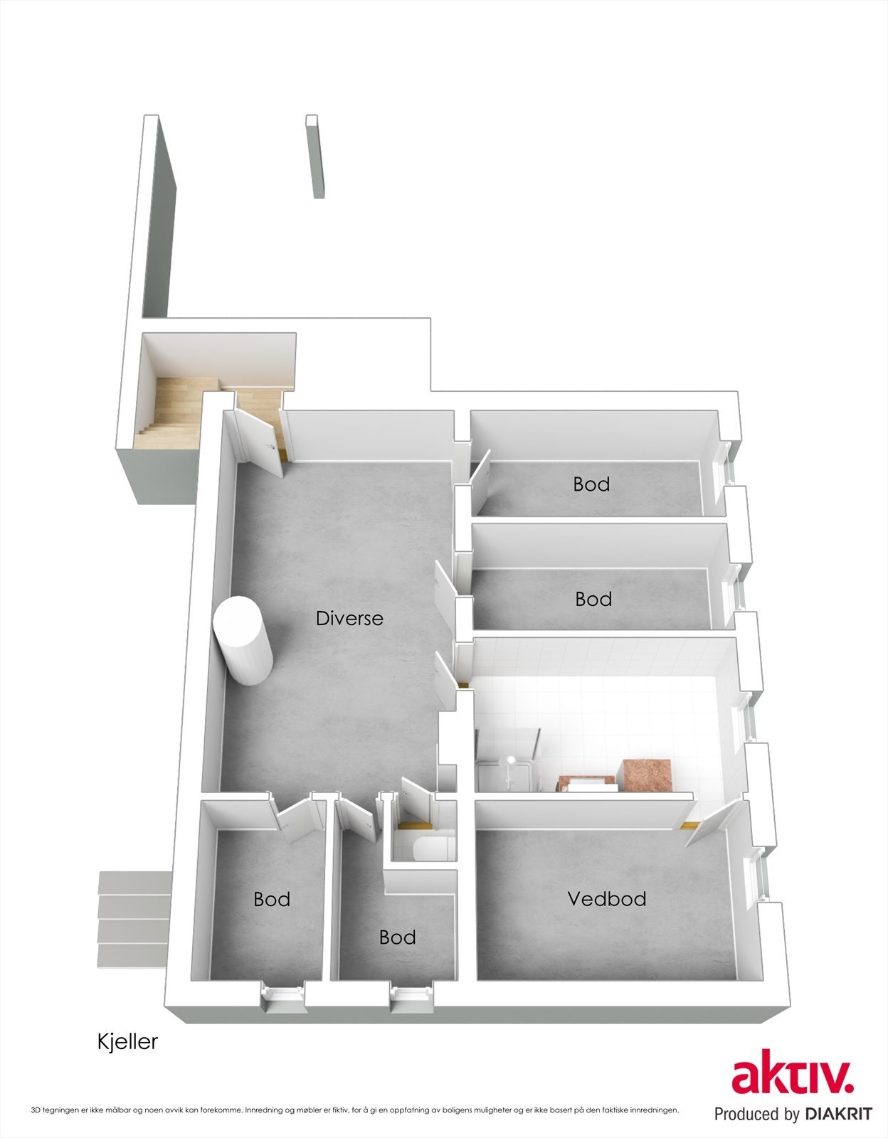 Plantegning kjeller Galleribilde