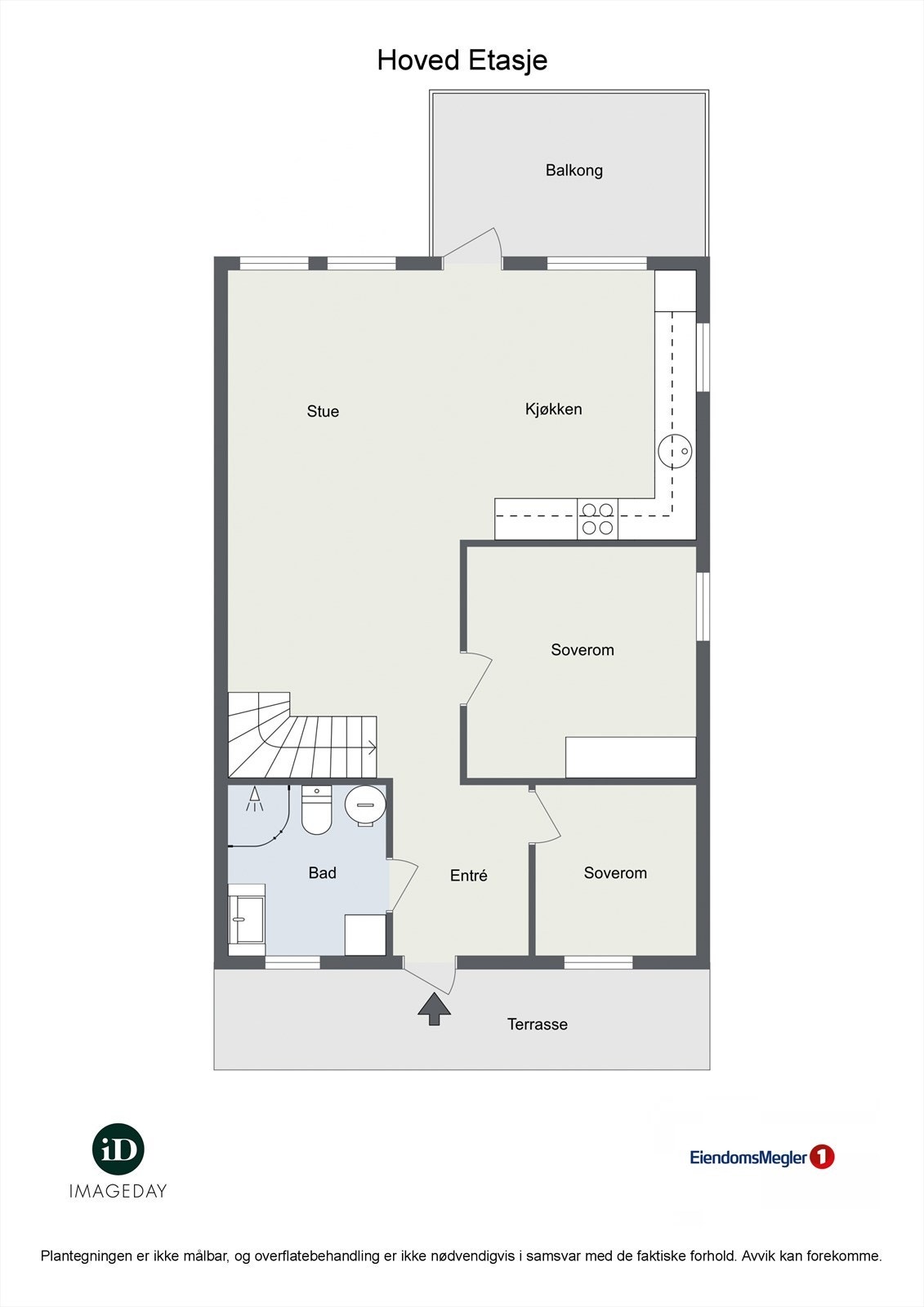 Plantegning hovedetasjen. Galleribilde