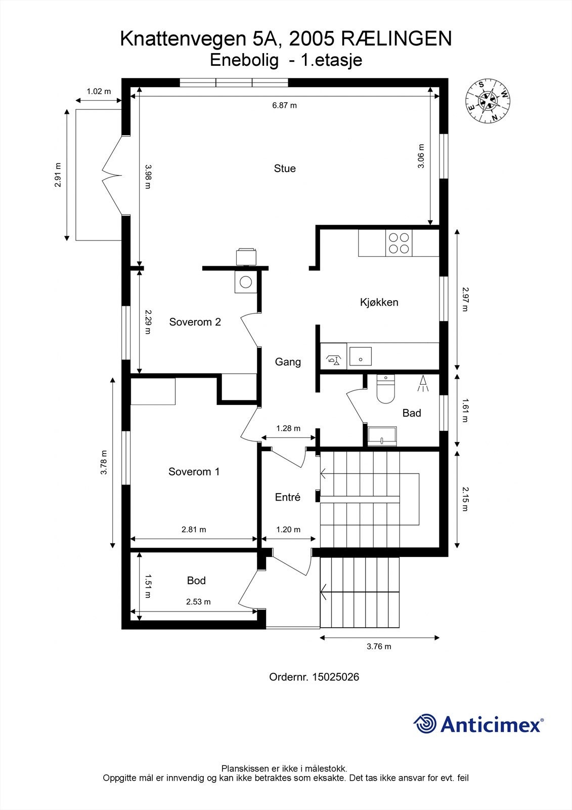 Plantegning 1.etg. Galleribilde