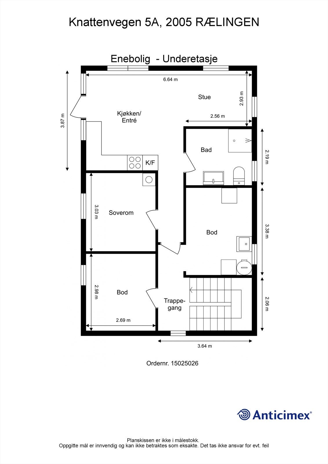 Plantegning u.etg. Galleribilde
