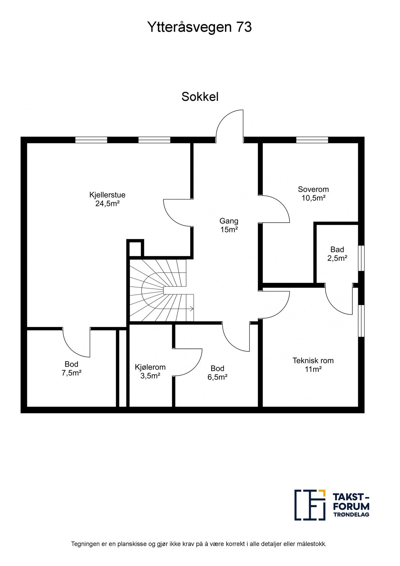 Plantegning sokkel. Galleribilde