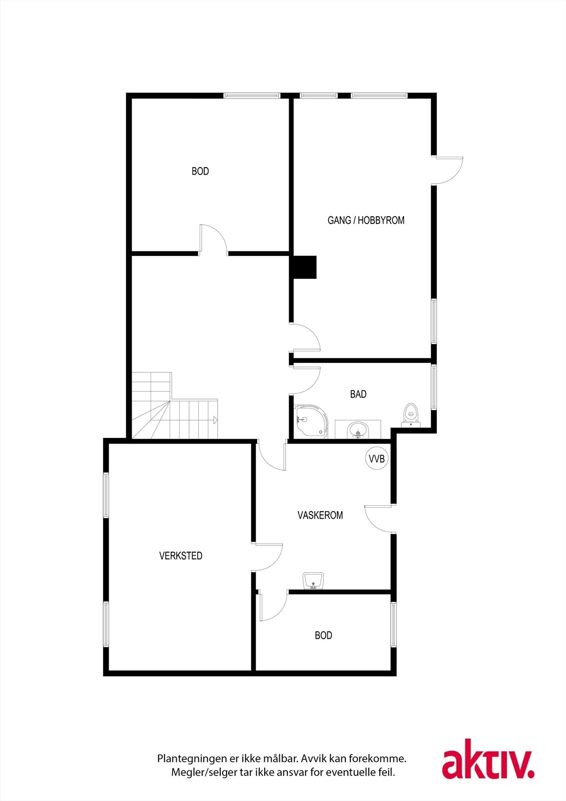 Plantegning kjeller Galleribilde
