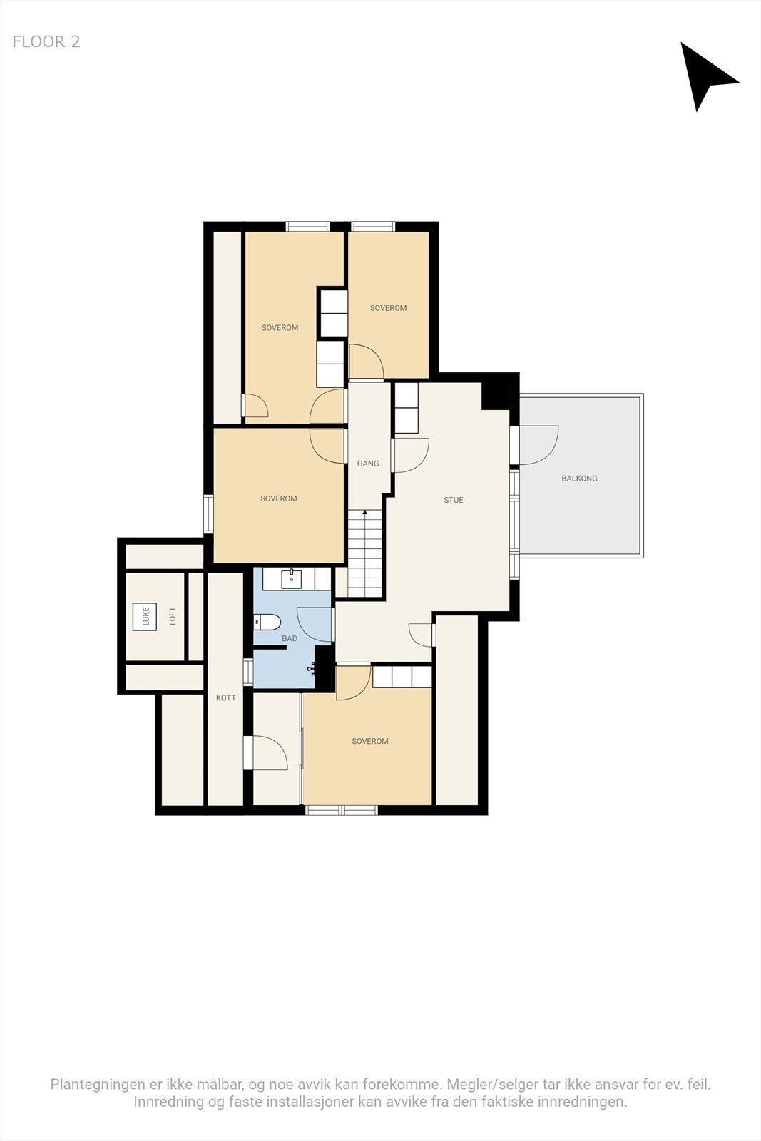 Plantegning 2. etg. Galleribilde