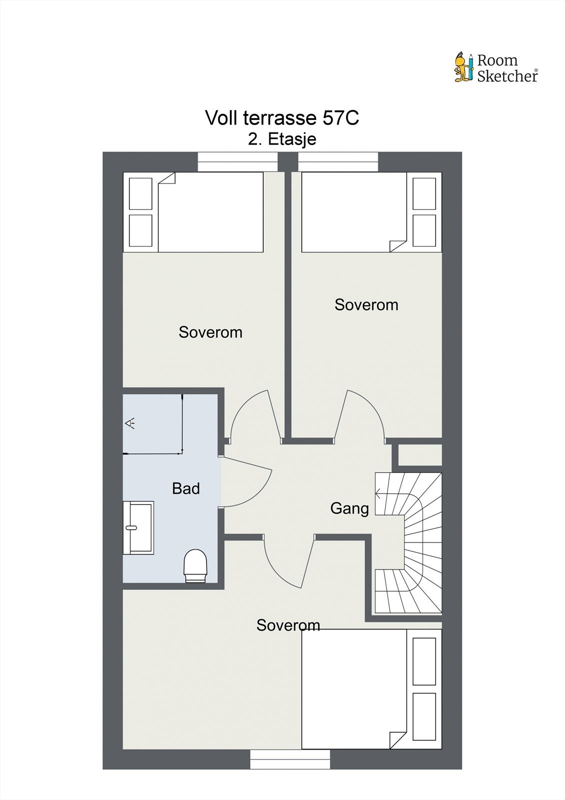 Planskisse 2. etasje. Galleribilde