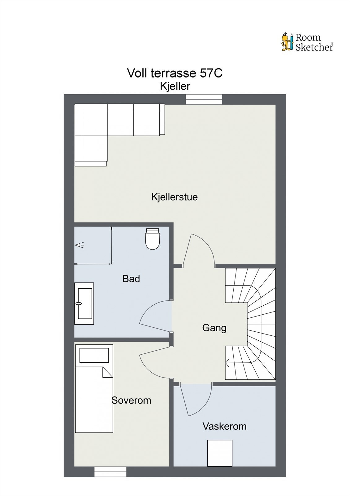 Planskisse kjeller Galleribilde