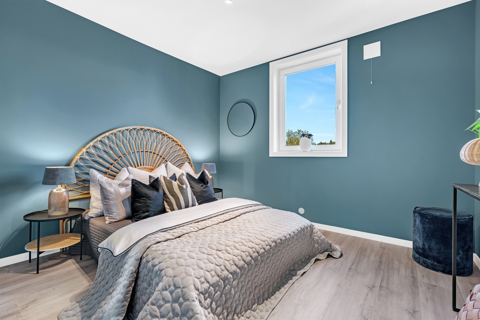 Hovedsoverommet har plass til garderobeinnredning og annet ønsket møblement. Galleribilde