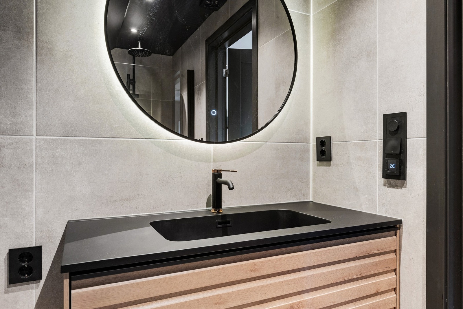 Badet på 4,5 kvm har fått TG0 av takstmann. Galleribilde