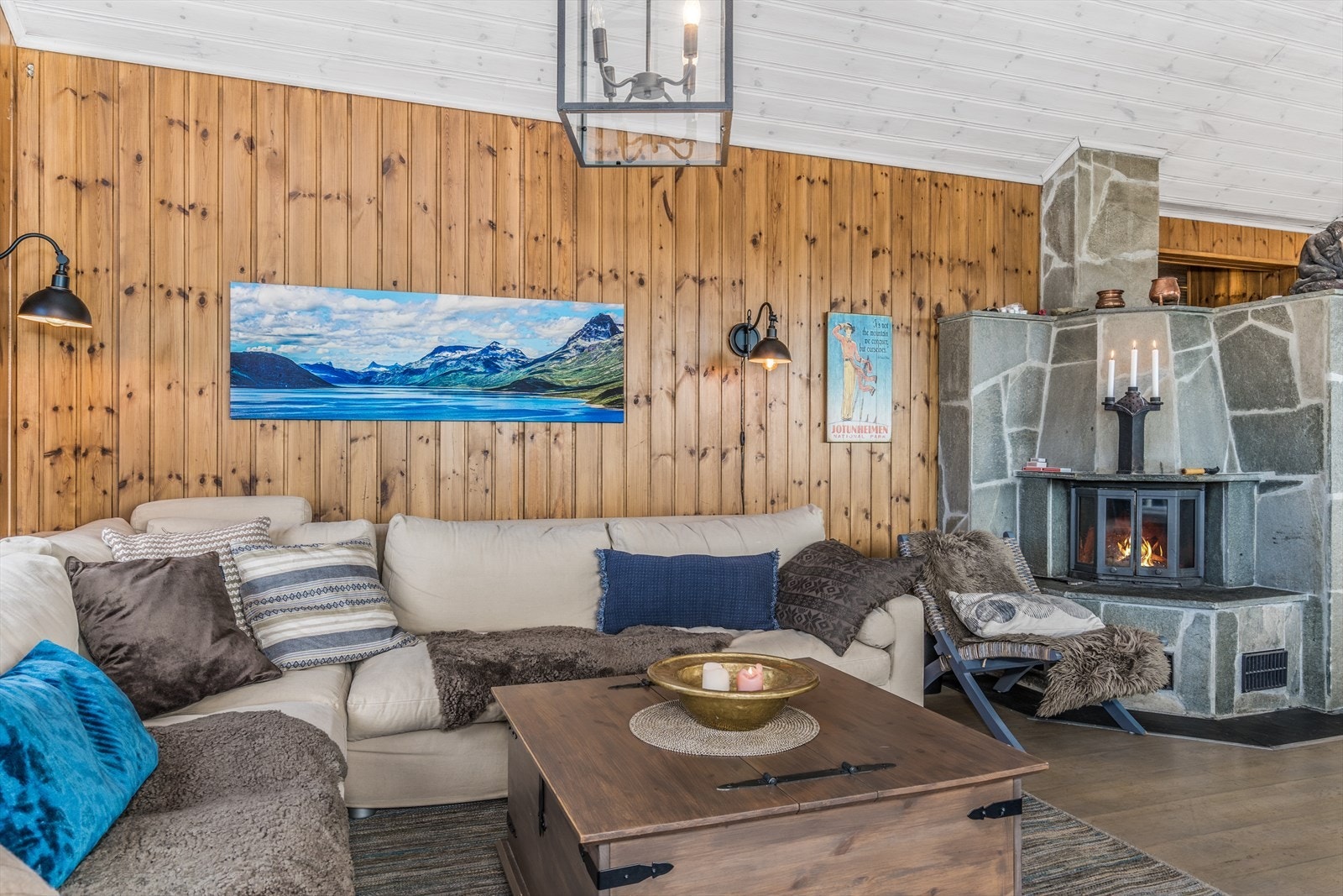 Peis med innsats for kos og ekstra varme. Galleribilde