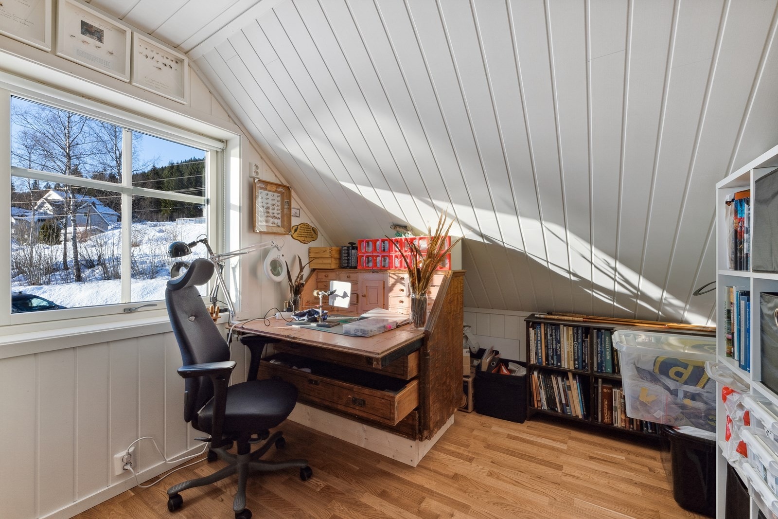 Dette soverommet benyttes i dag som kontor. Galleribilde
