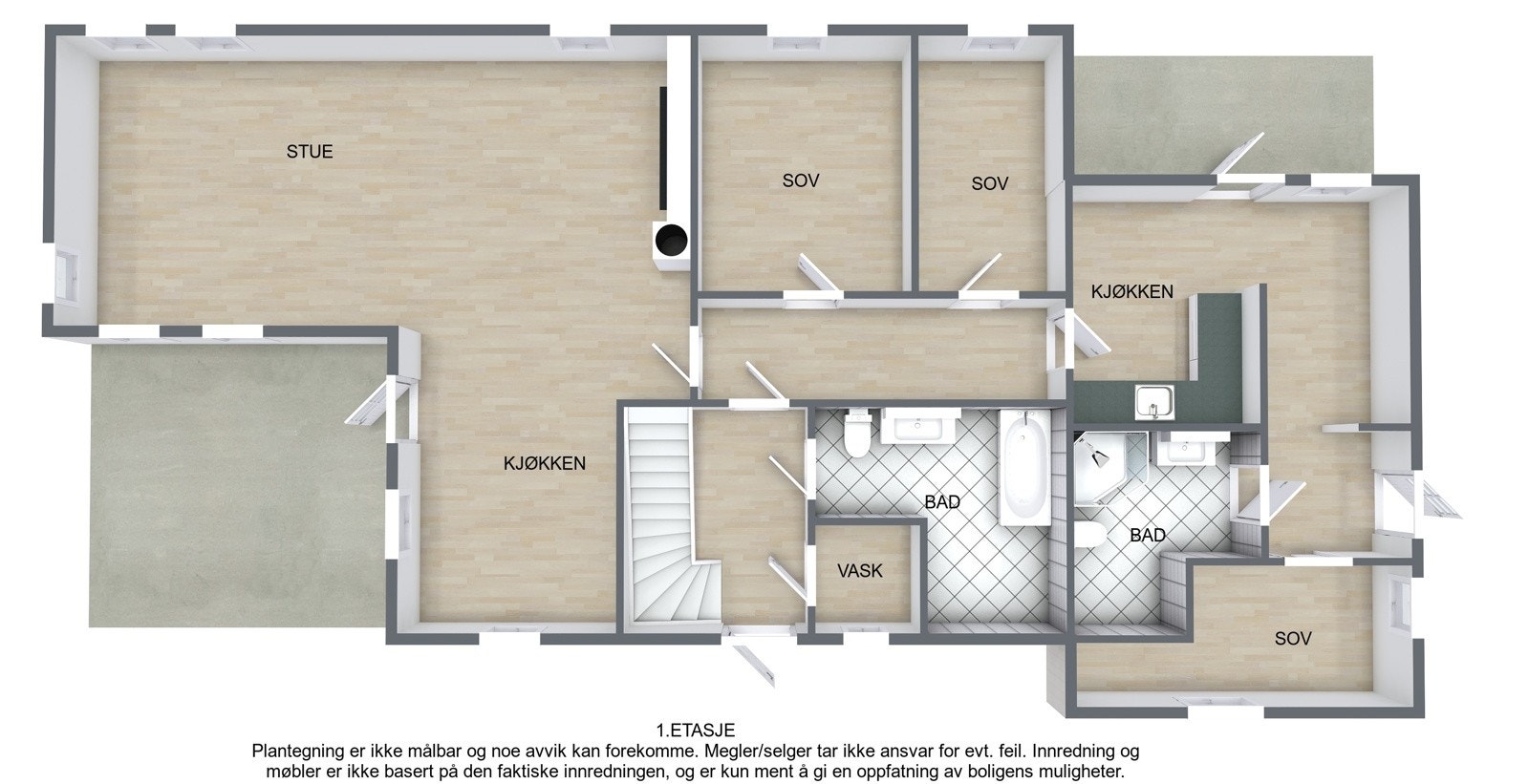 Bakkan 5.a - 3D Floor Plan Galleribilde