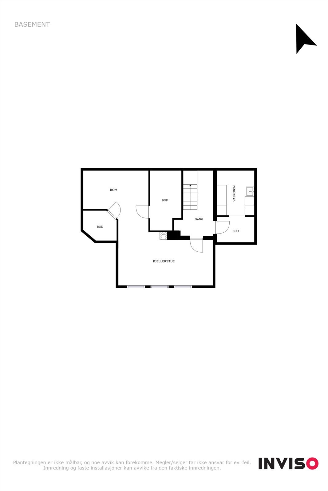 Plantegning kjeller. Galleribilde