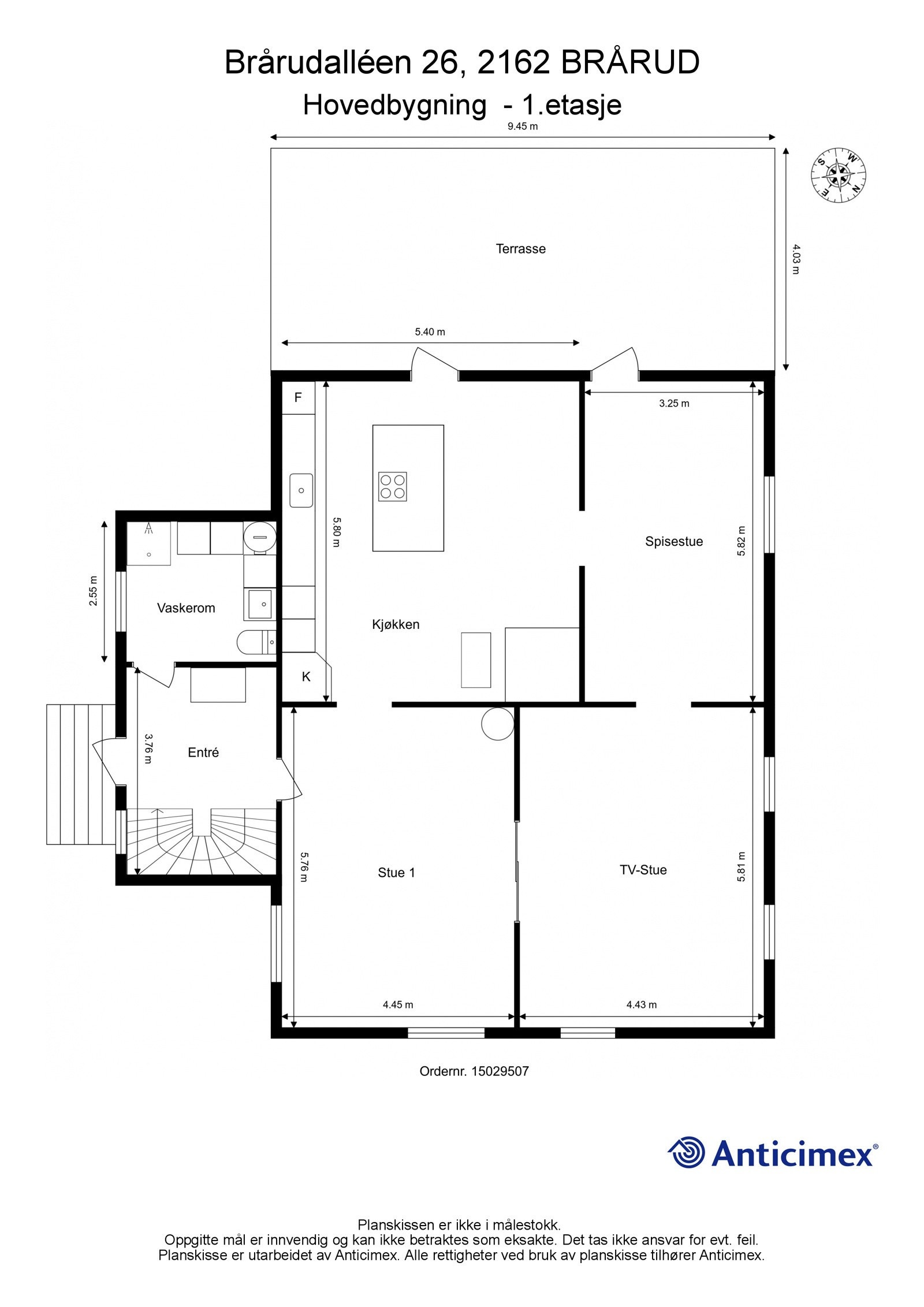 Plantegning 1. etasje hovedbygning. Galleribilde