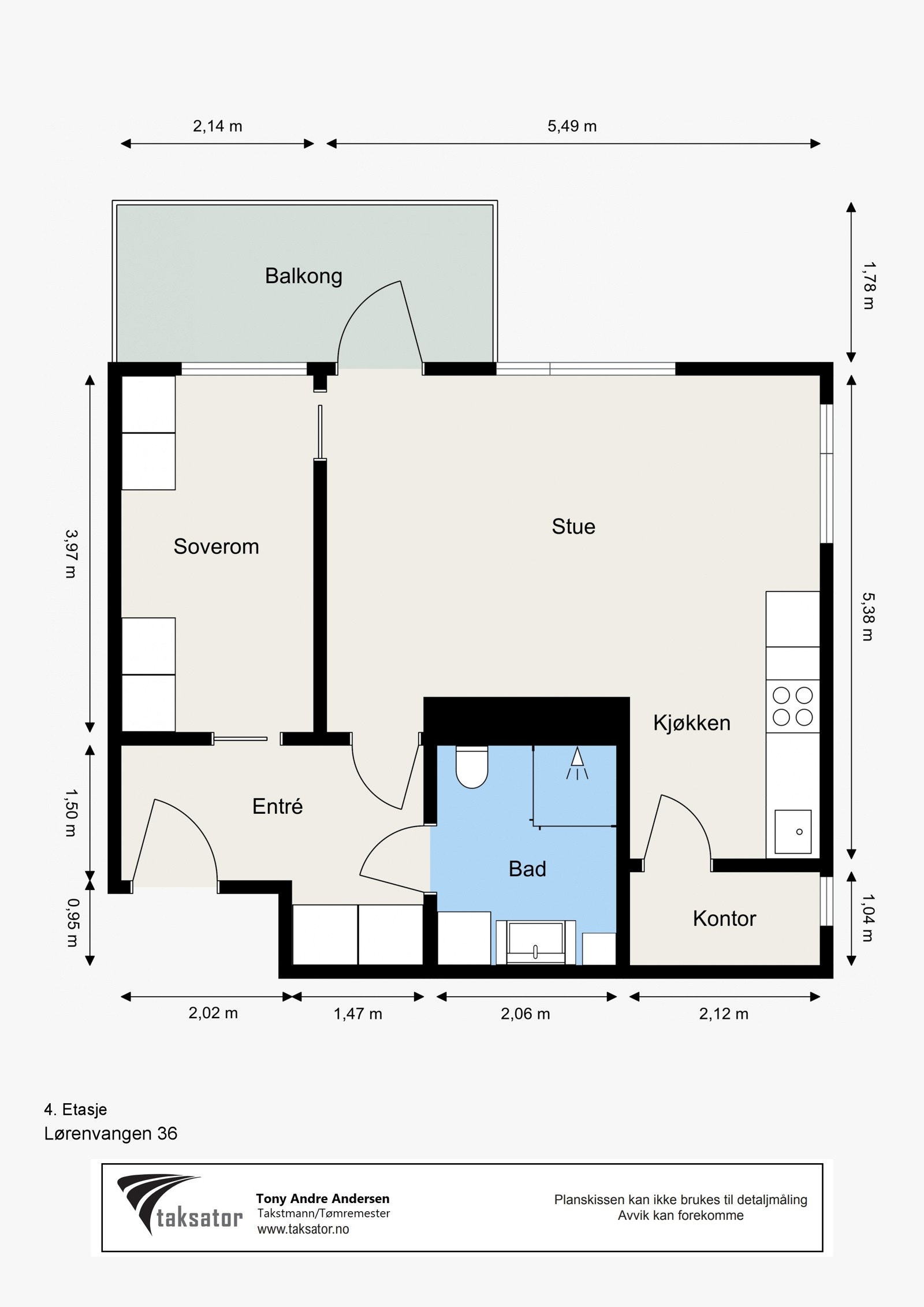 Boligen ligger i 4 etasje (nest øverst) og det er adkomst via heis eller trapper. Galleribilde