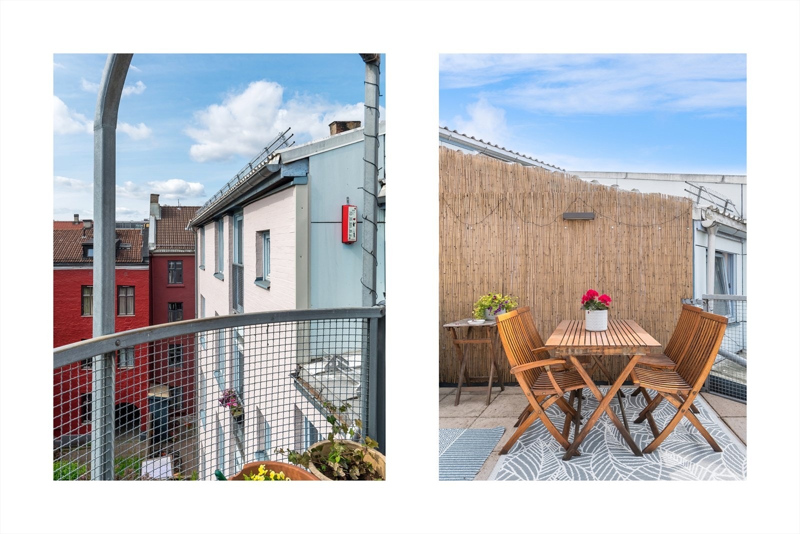 Takterrassen ligger på samme plan som leiligheten. Galleribilde