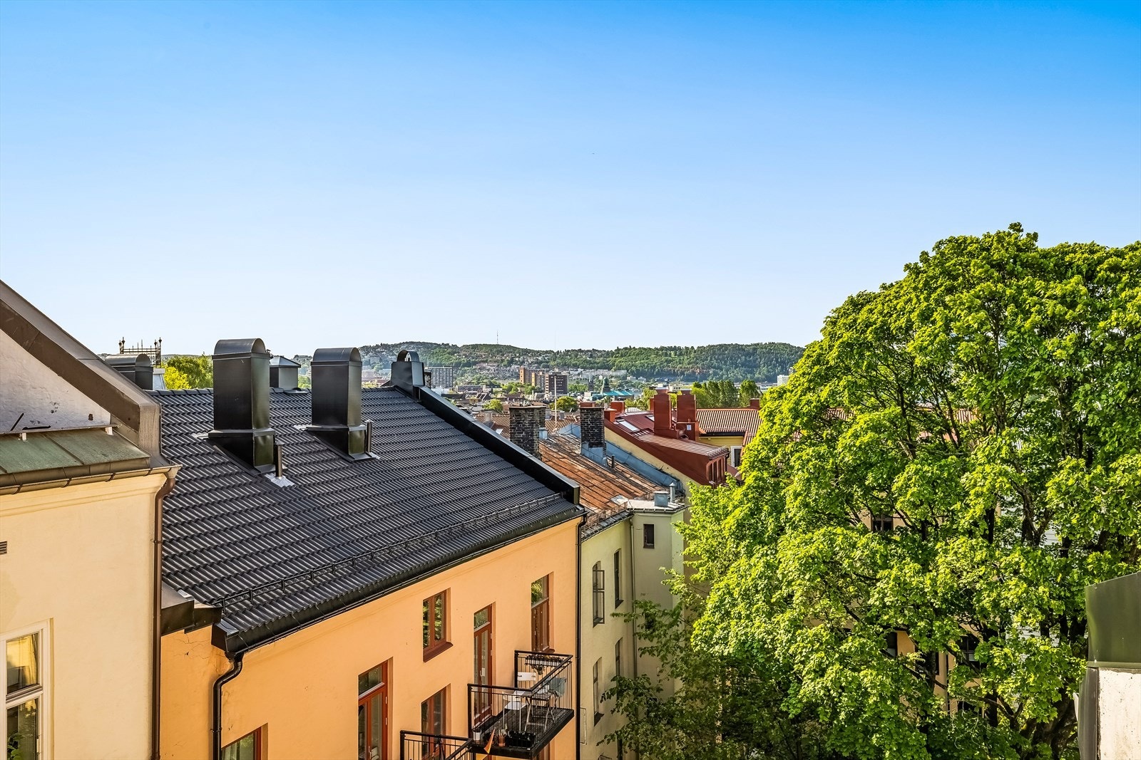 Utsikt fra takterrassen. Galleribilde