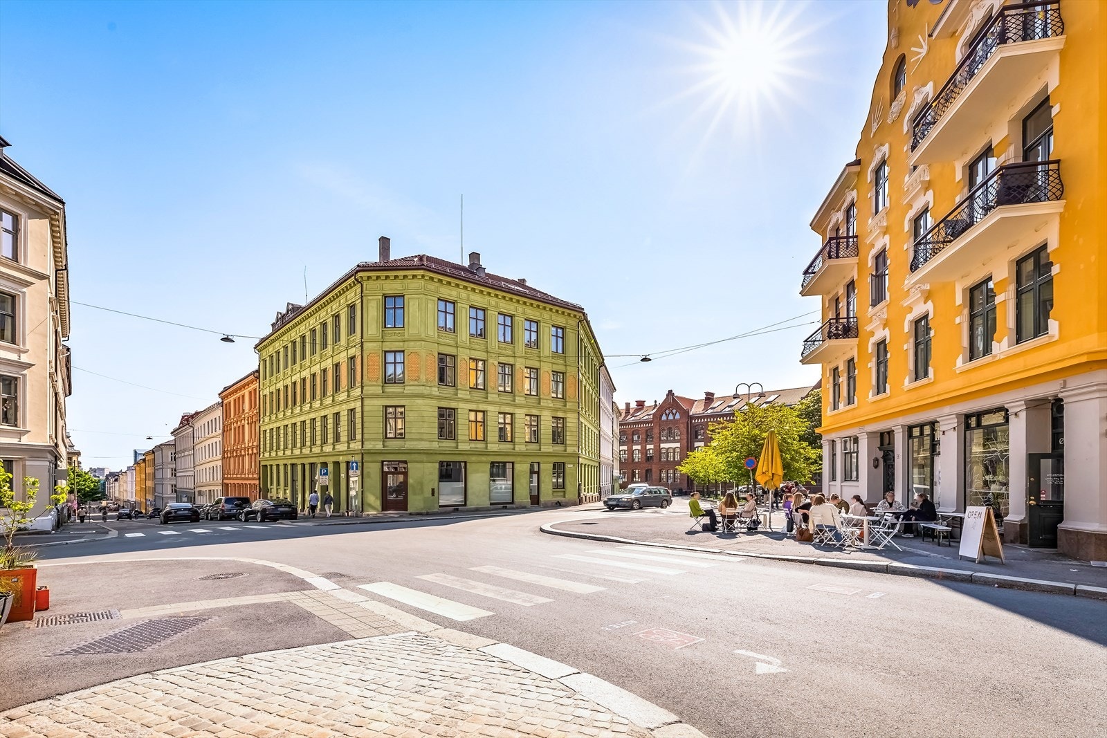 Fasade. Markveien er en av de mest populære gatene på Grünerløkka. Galleribilde