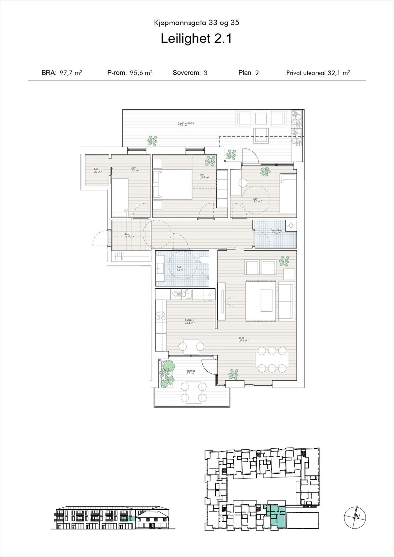 Plantegning for leiligheten. Galleribilde