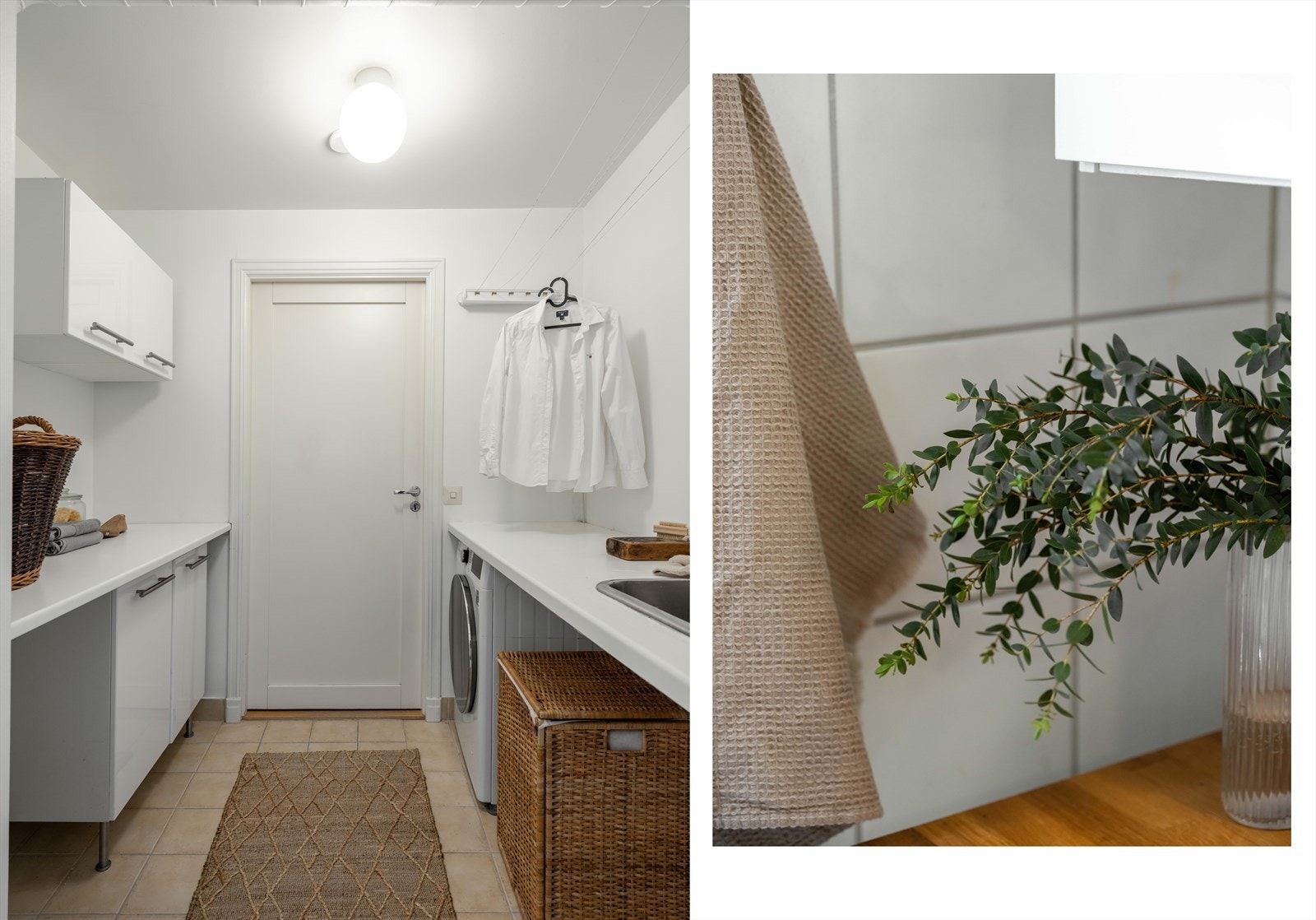 Dette er bare helt utrolig praktisk i hverdagen, med goood plass til både maskin, trommel, tørkeplass og så videre. Galleribilde