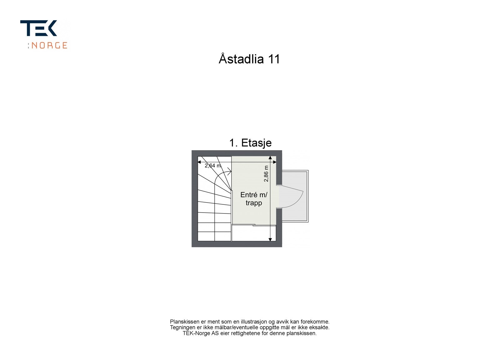 Plantegning Åstadlia 11 - 1. etasje Galleribilde