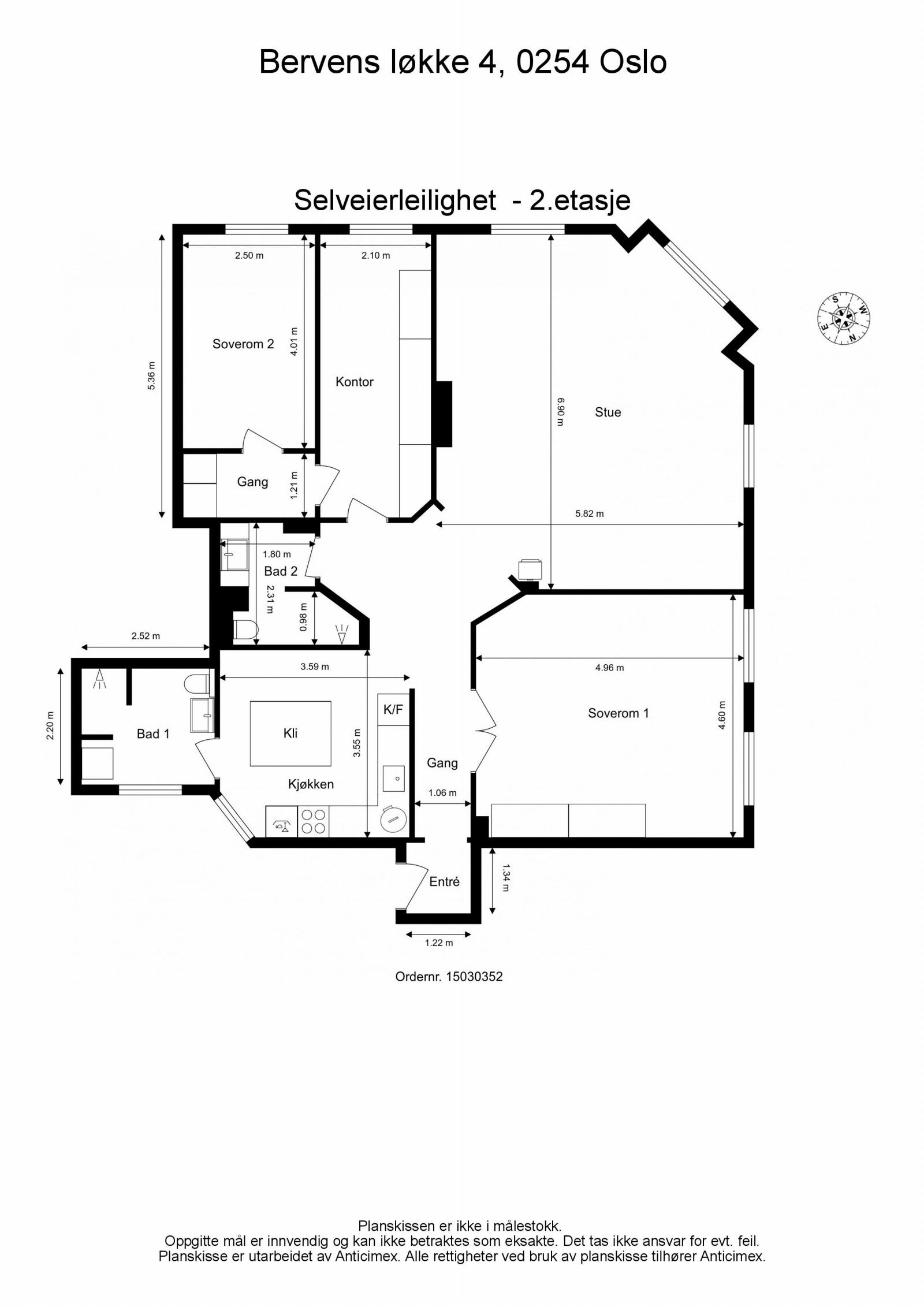- Målsatt plantegning - Galleribilde