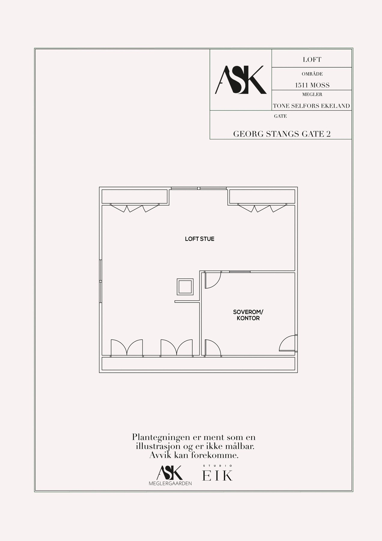 Plantegning loft Galleribilde