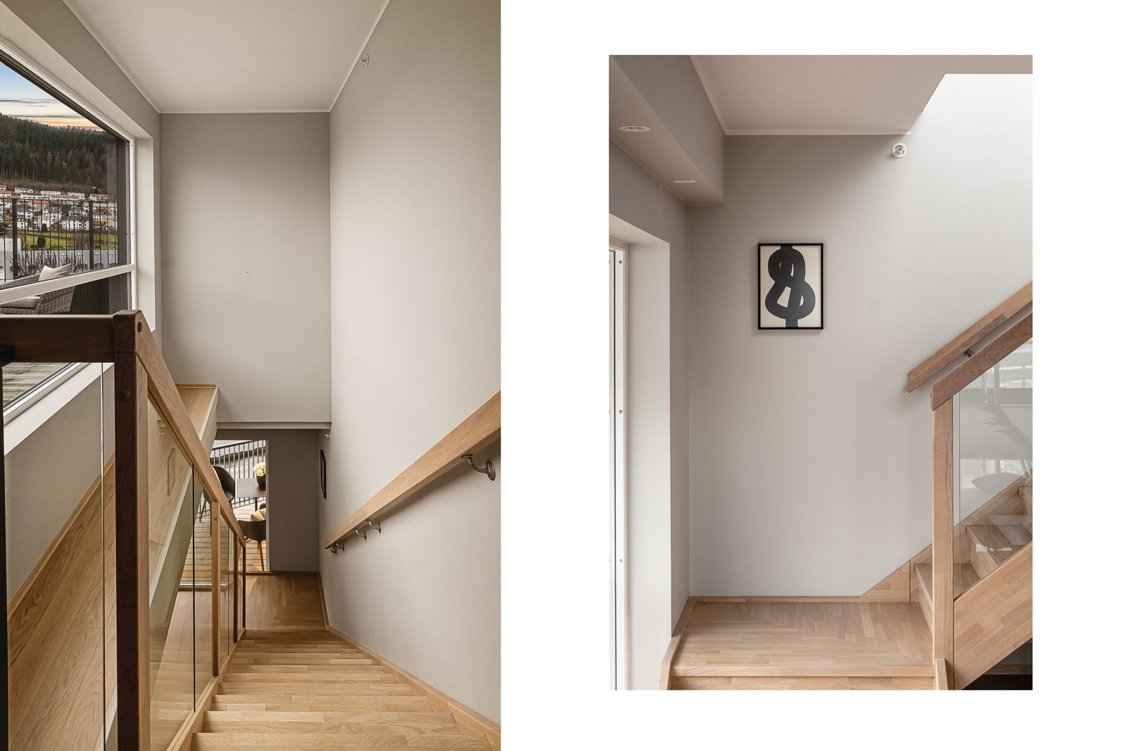 Deilig og luftig takhøyde i trapperommet. Galleribilde