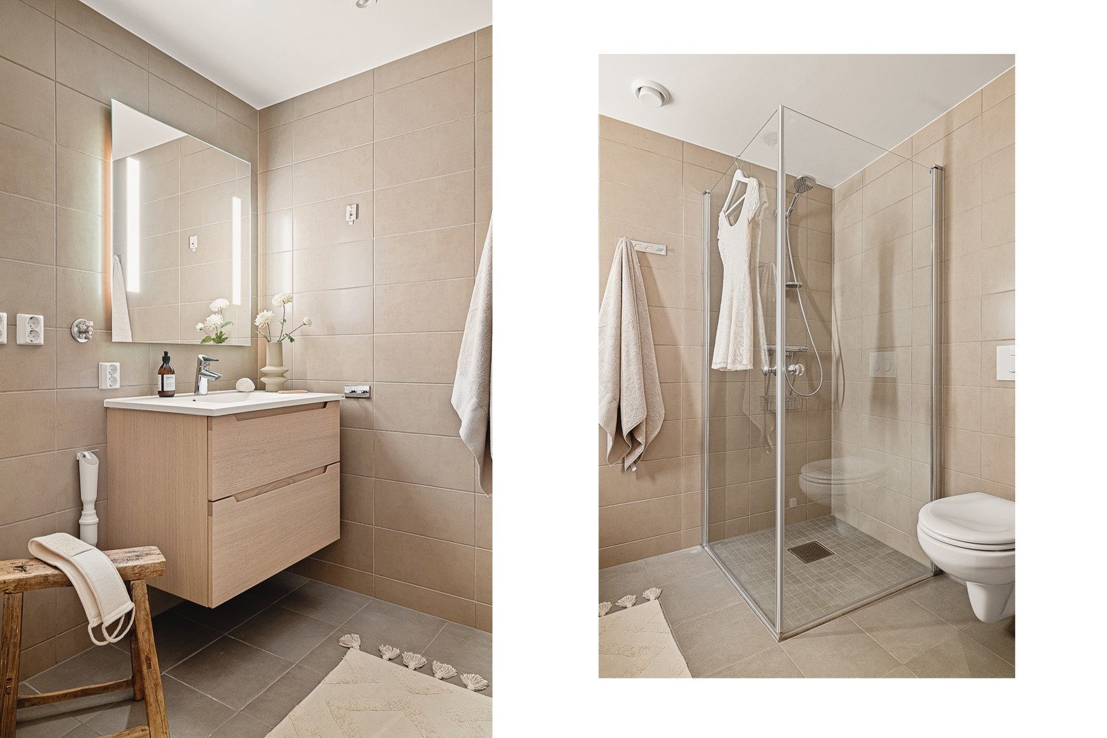 Her er det også opplegg for vaskemaskin og tørketrommel. Galleribilde