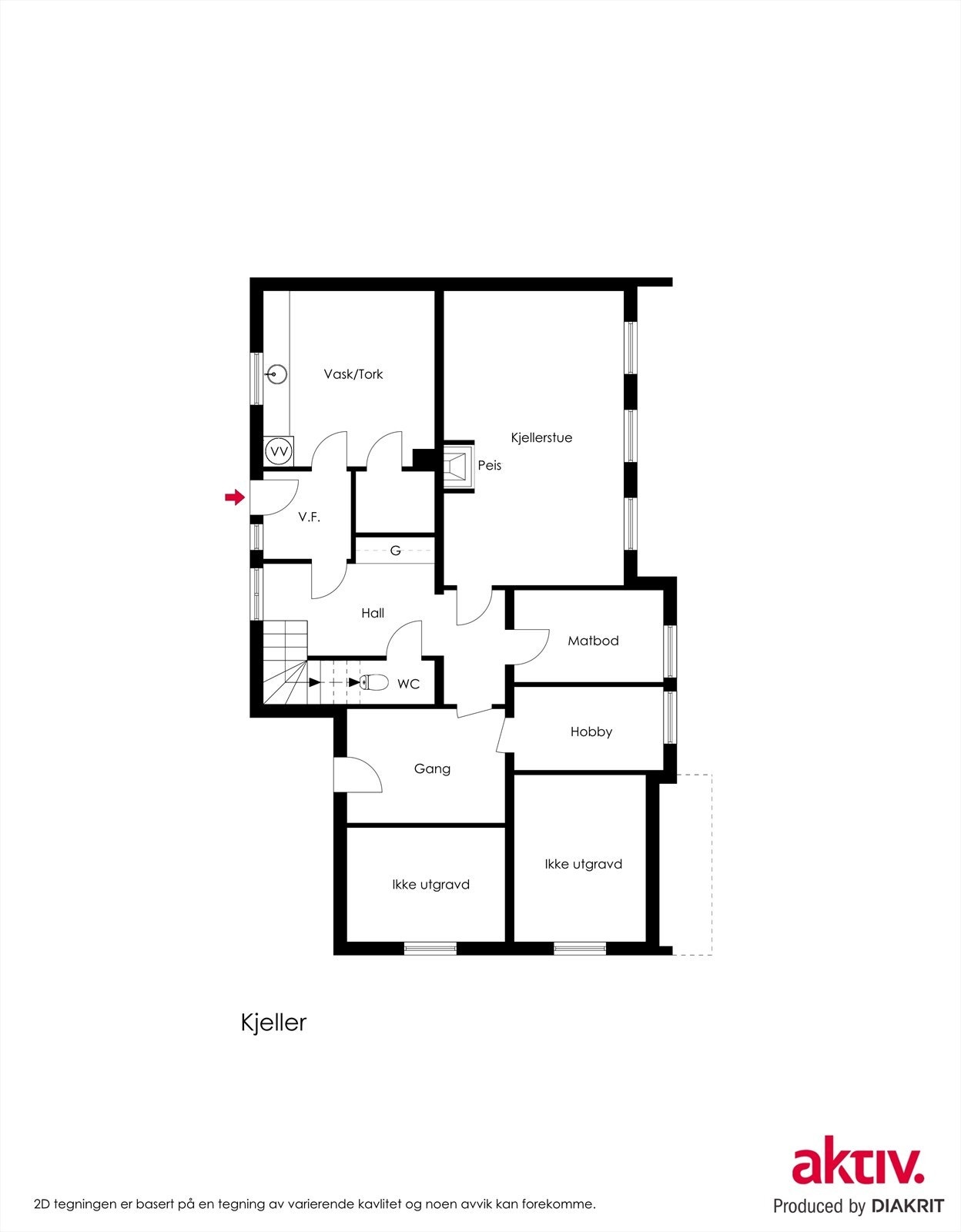Plantegning kjeller Galleribilde