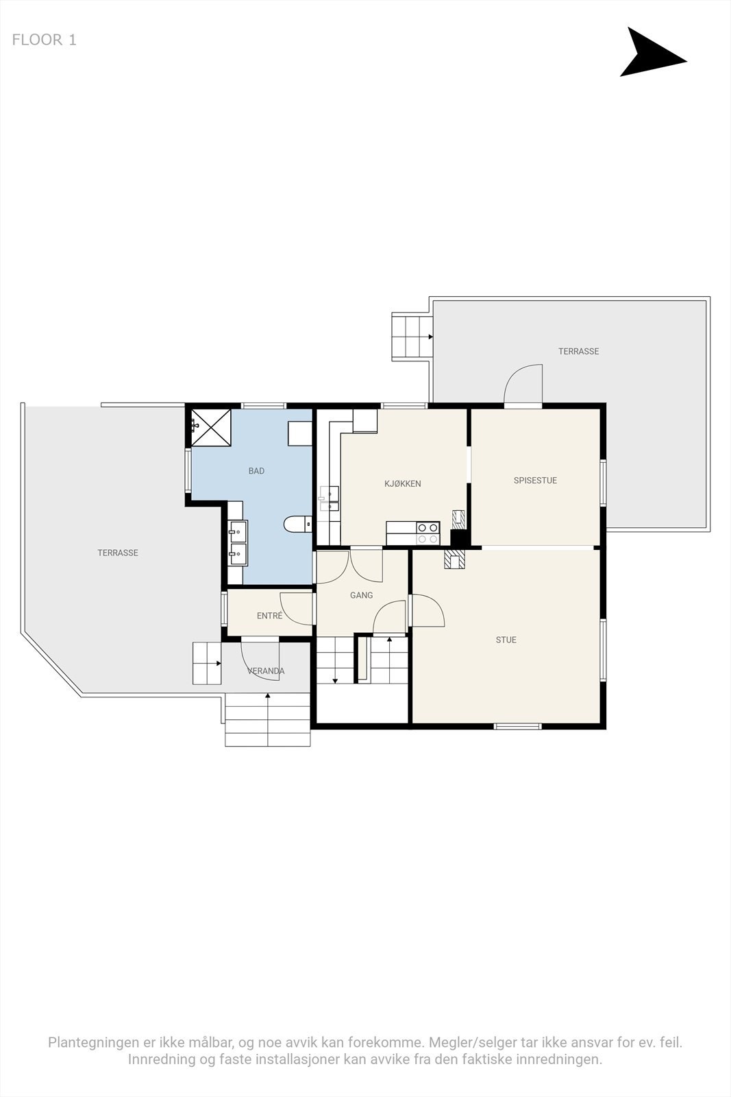 Plantegning 1.etasje Galleribilde