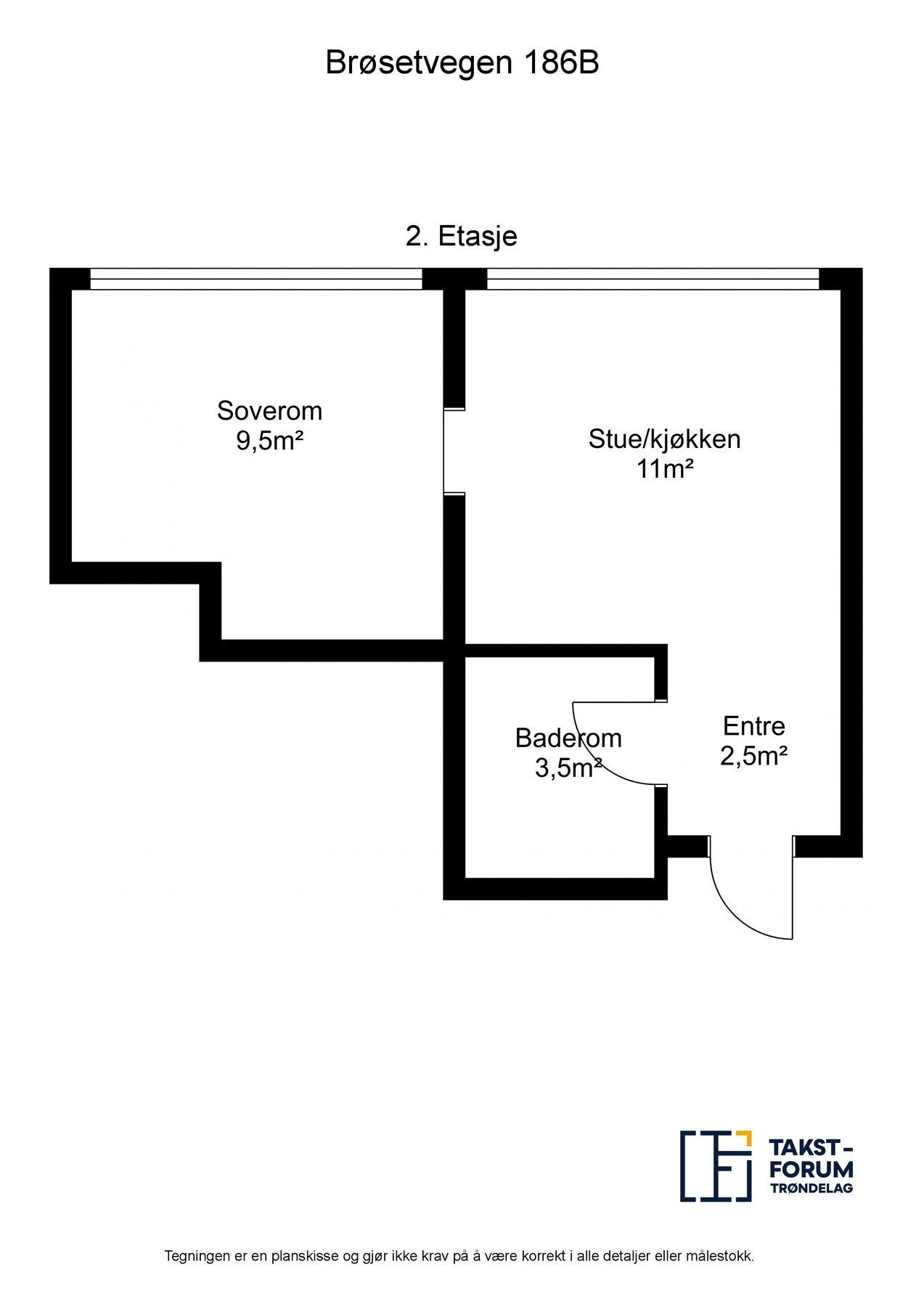 Planskisse med areal Galleribilde