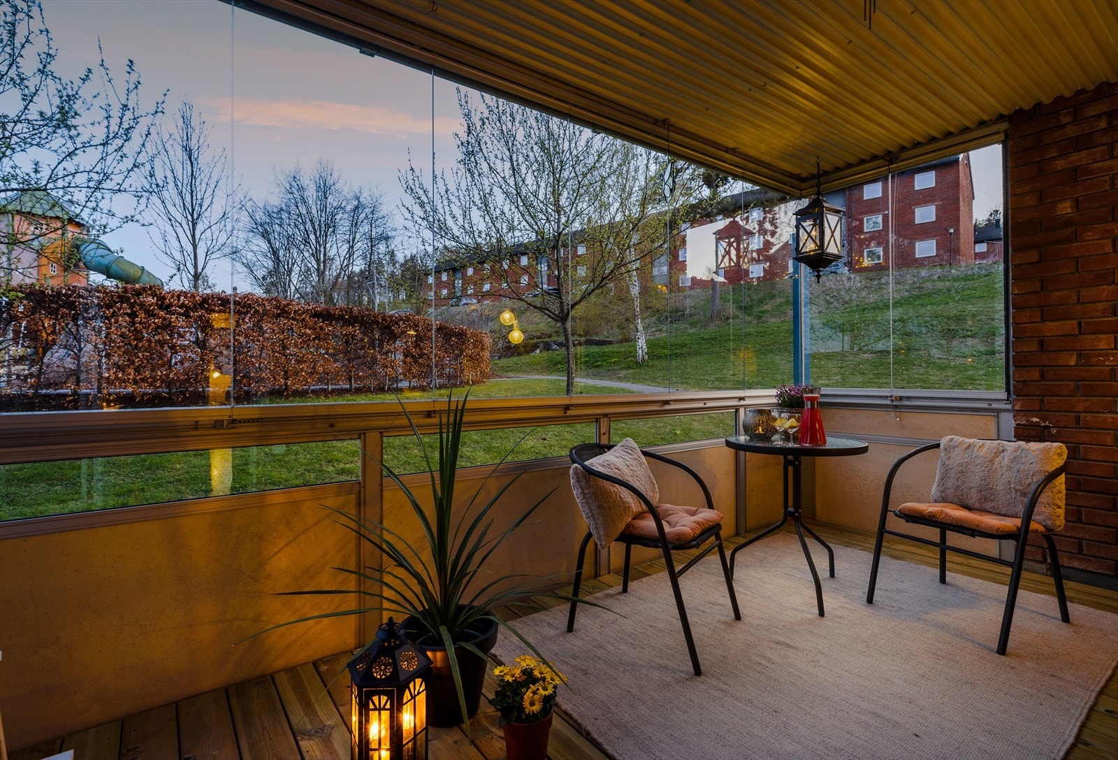 Det er god plass til sittegruppe. Galleribilde