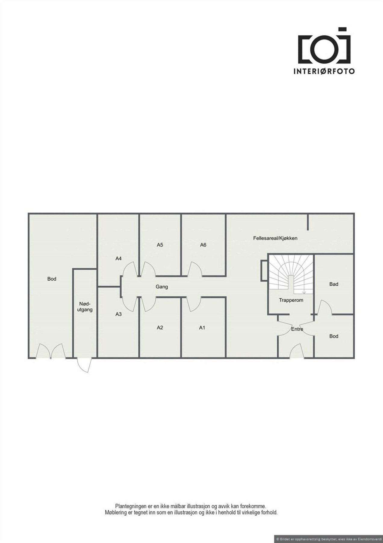 Planskisse 1. et. Galleribilde