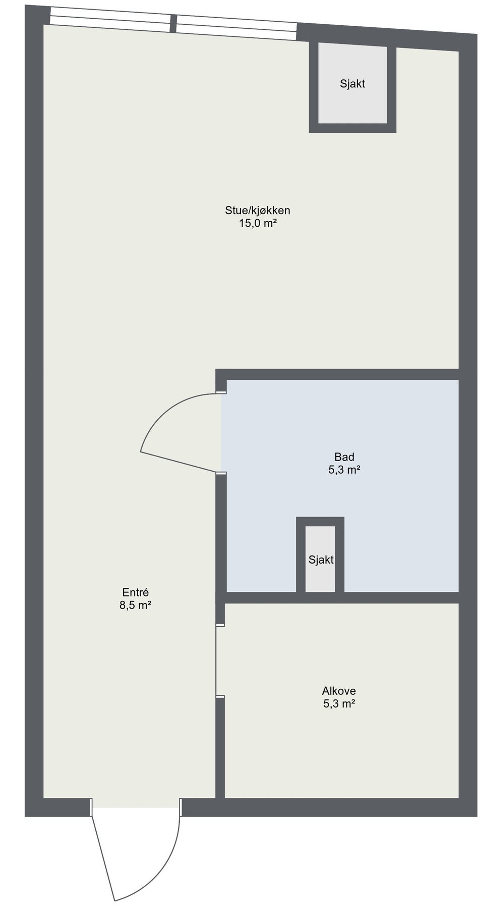 Planskisse Mellomila 34 Galleribilde