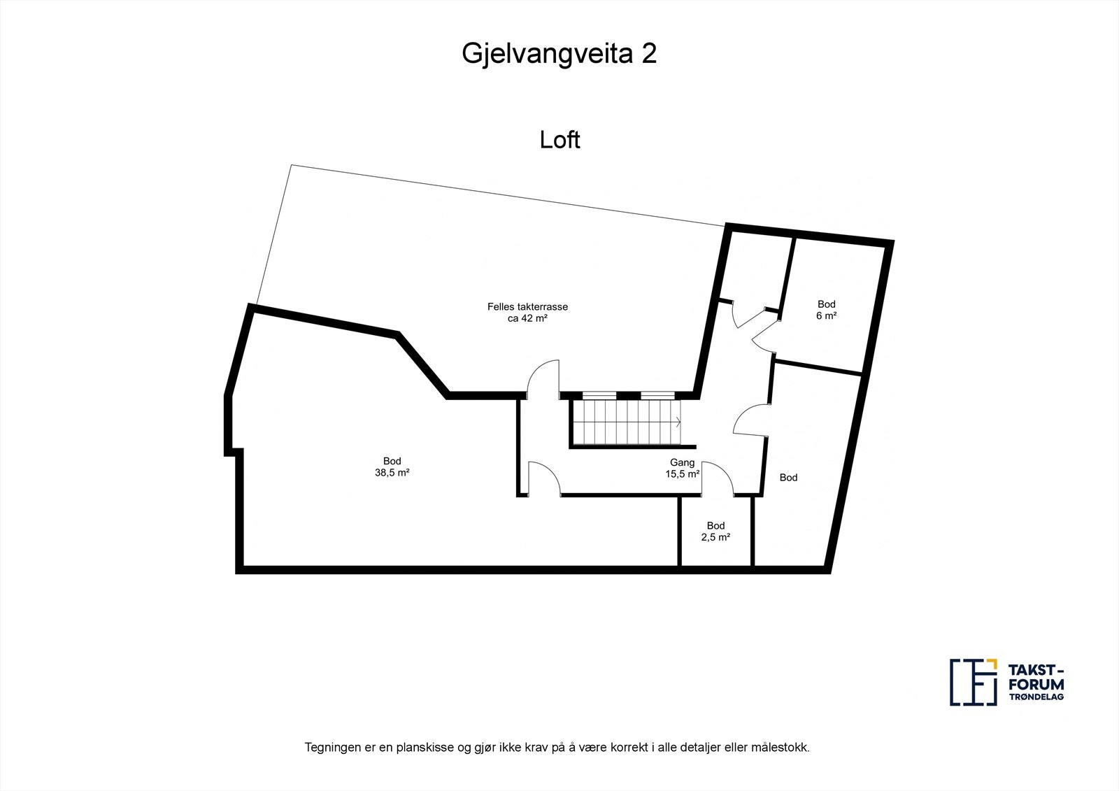Planskisse loft 1 Galleribilde