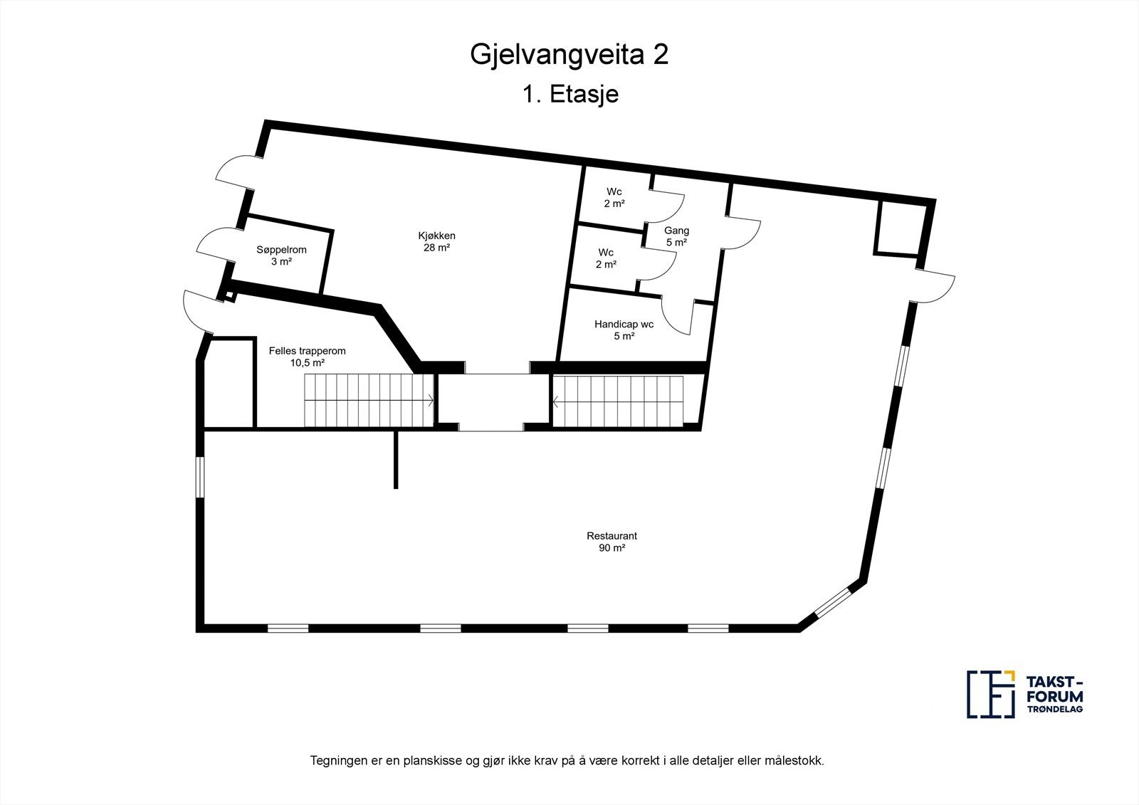 Planskisse 1. etasje Galleribilde