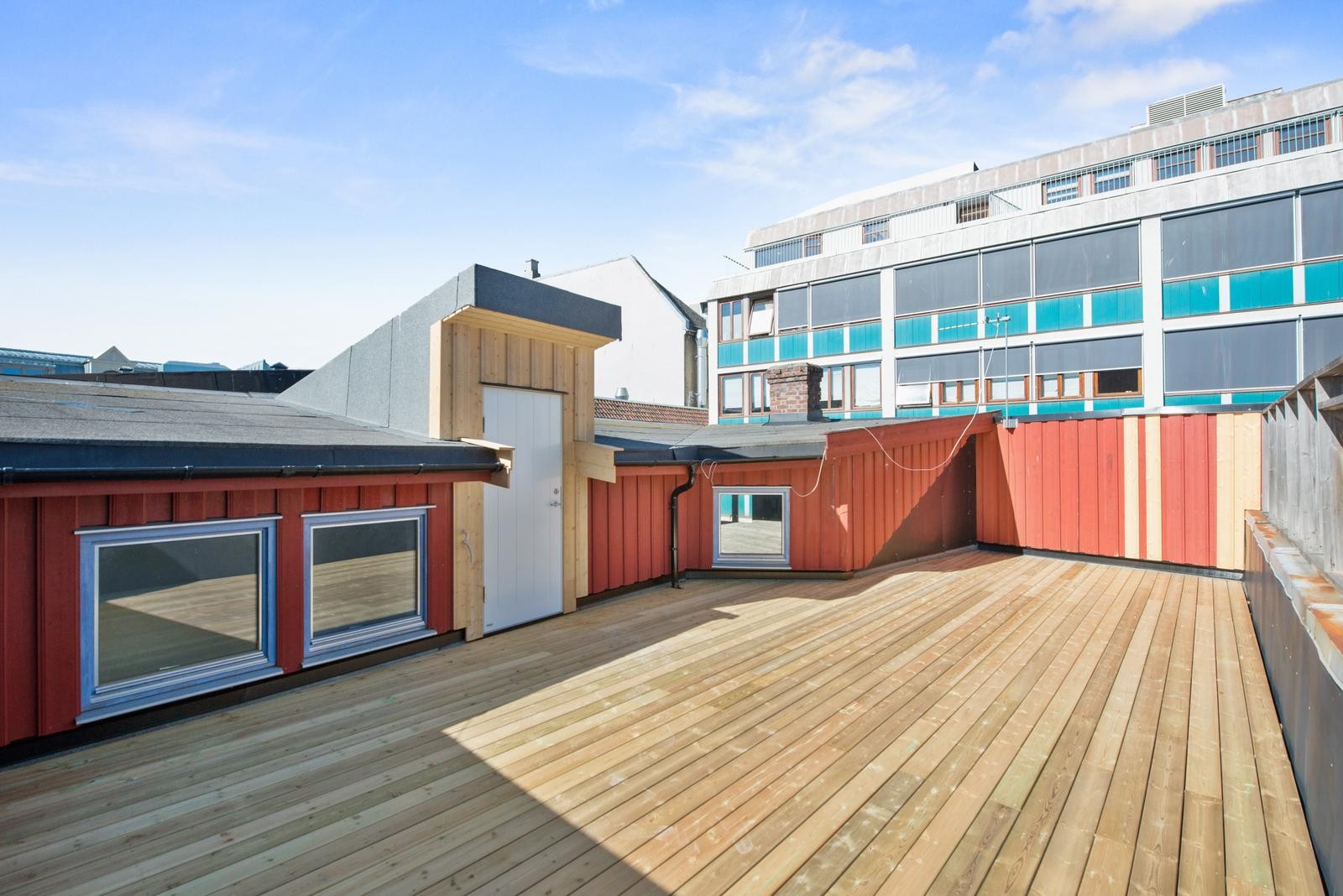 Felles takterrasse til utleieleilighetene. Galleribilde