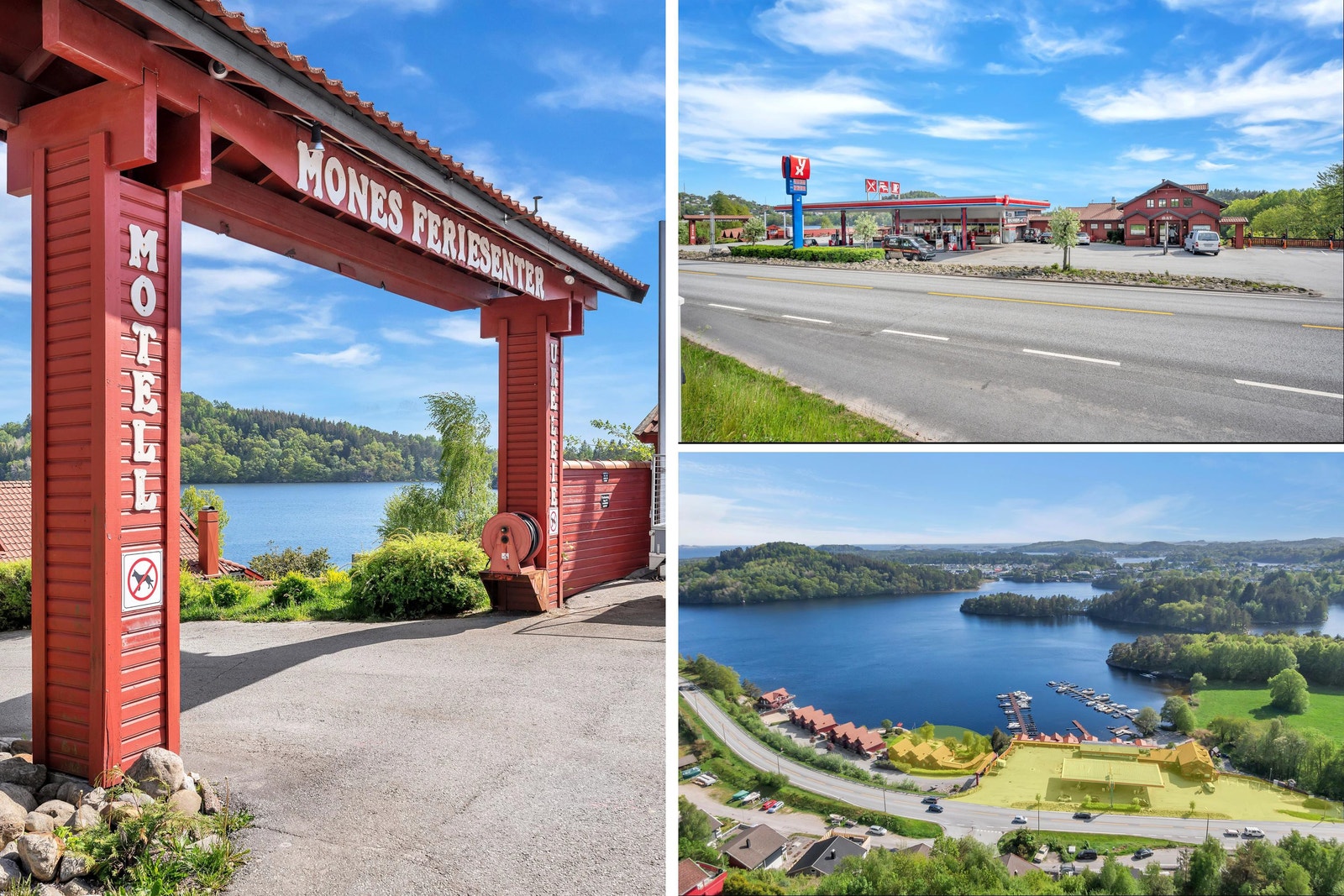 9 ferieleiligheter og Mones Bensin med tilhørende vertshus selges samlet eller hver for seg. Velkommen! Galleribilde