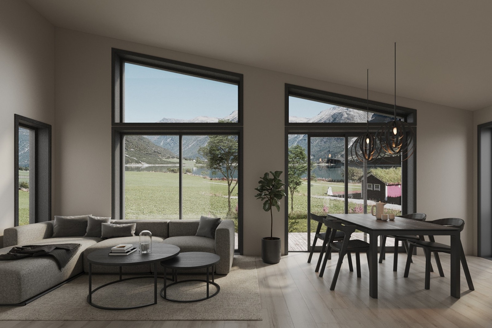 Åpen stue/kjøkkenløsning Galleribilde