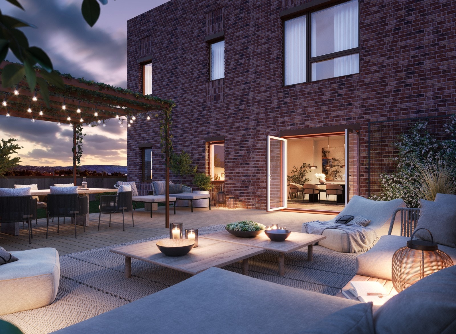 Flere leiligheter får private takterrasser, i tillegg til at det kommer to felles takterrasser Galleribilde