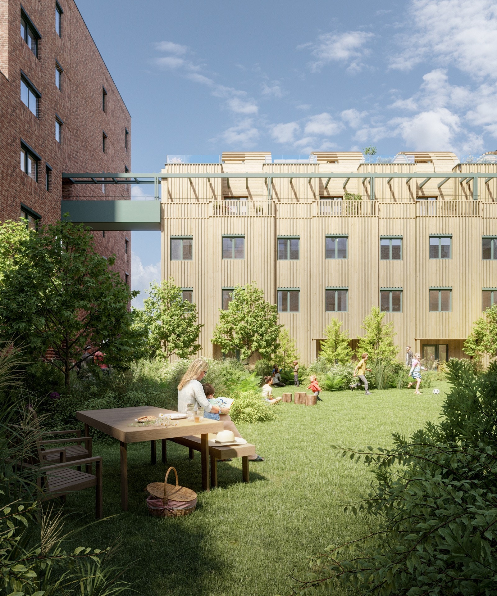 Prosjektet består av leiligheter og rekkehusleiligheter. Galleribilde