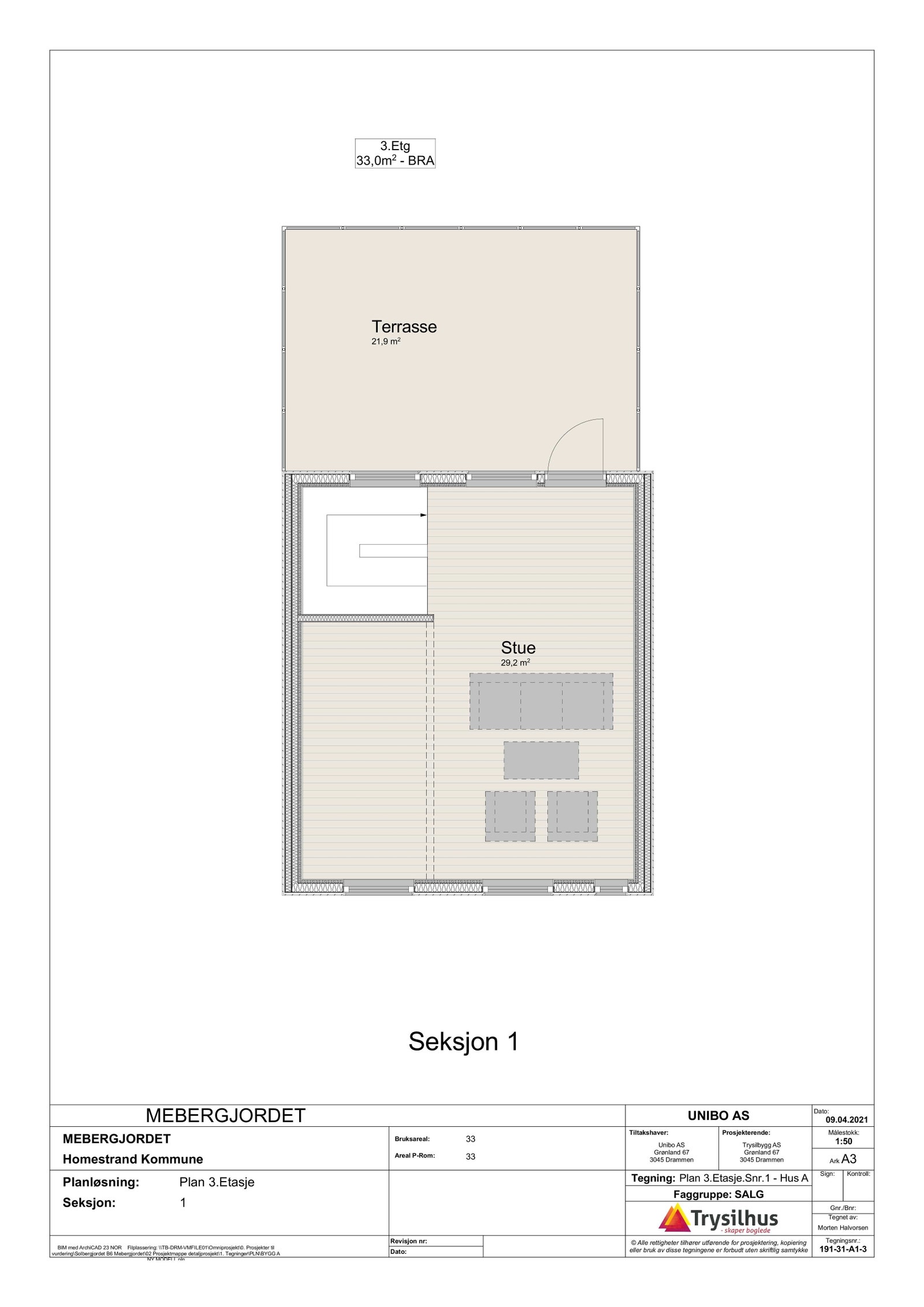 3. etg for boliger over 3 plan Galleribilde