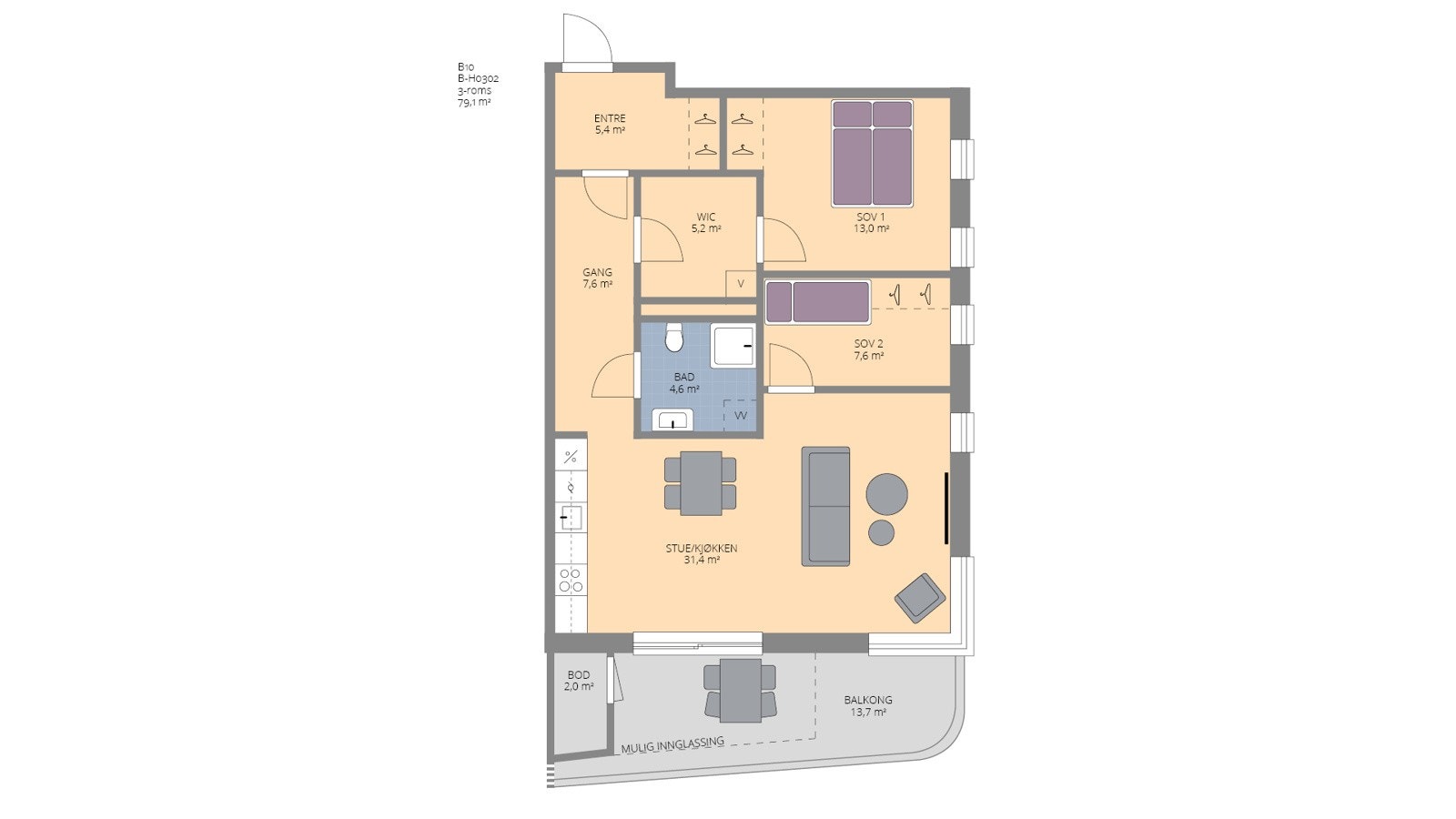 Byhaven_plantegning_1920x1080_byggB_B10 Galleribilde