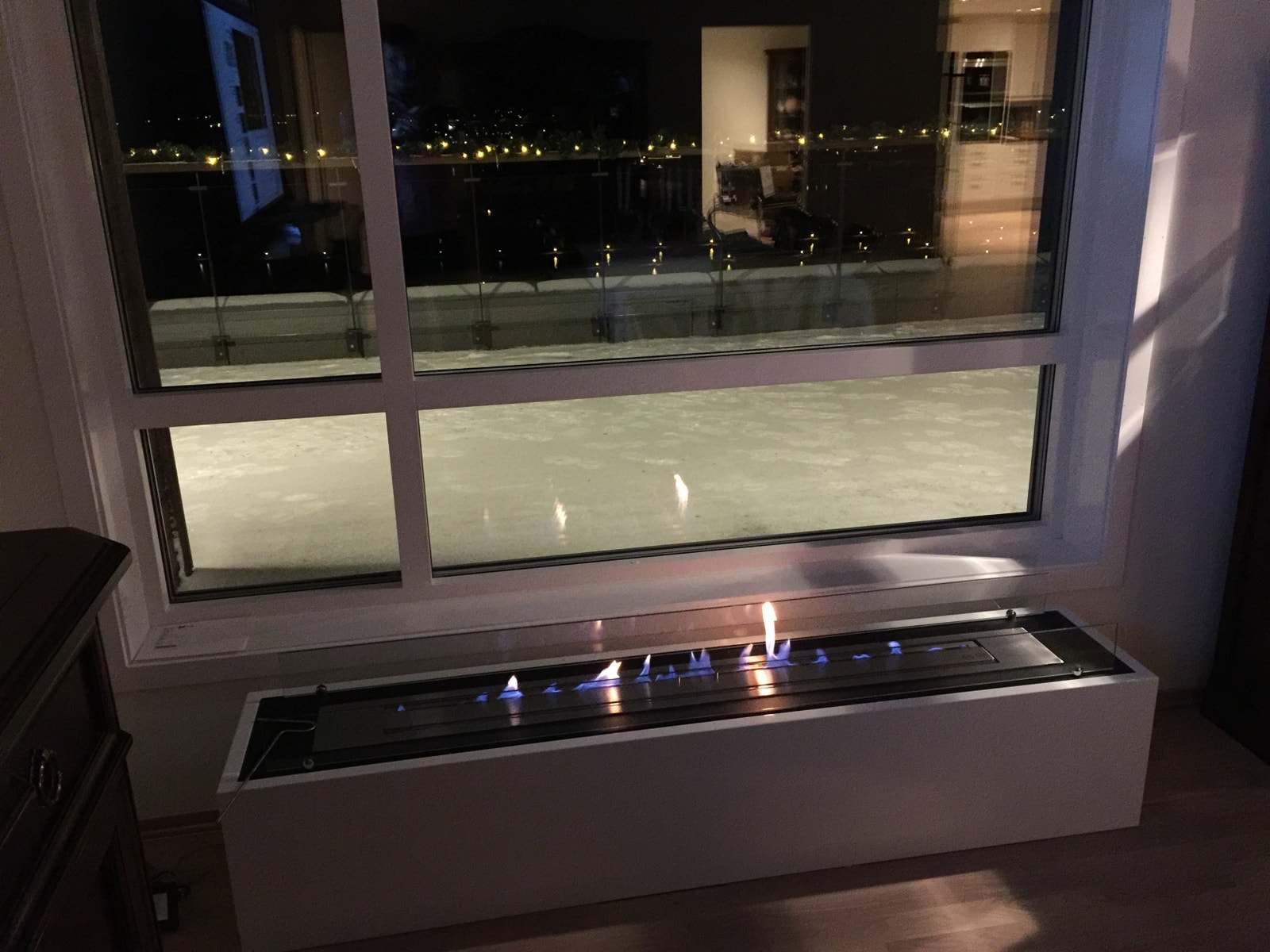 Vinterkos med bioetanolpeis. Galleribilde