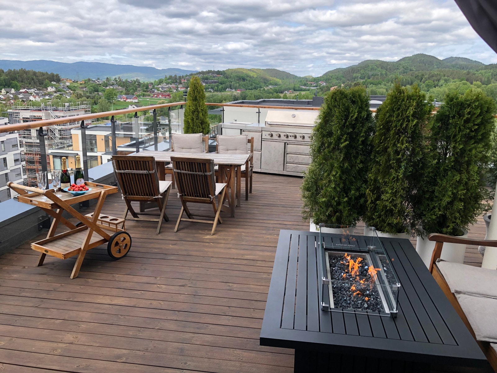 Mot Nord på nordvendt terrasse. Galleribilde