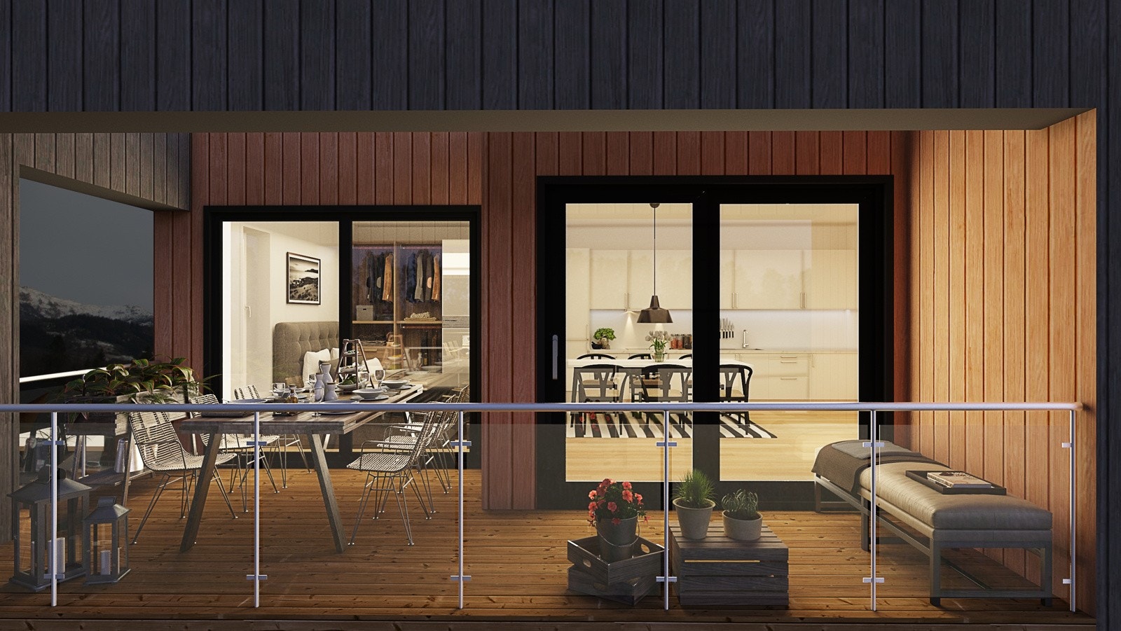 Terrassane tilhøyrande leilegheitene blir mellom 7,5 og 15 kvm Galleribilde