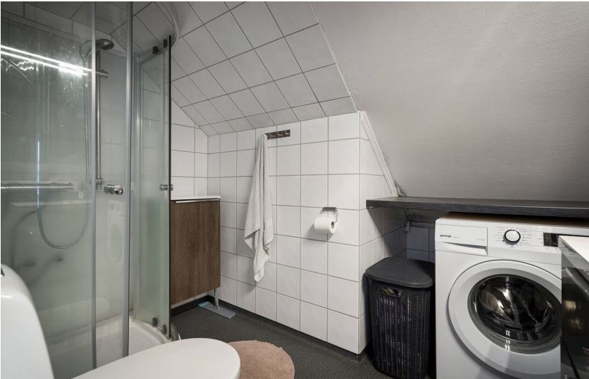 Bad med vaskemaskin Galleribilde