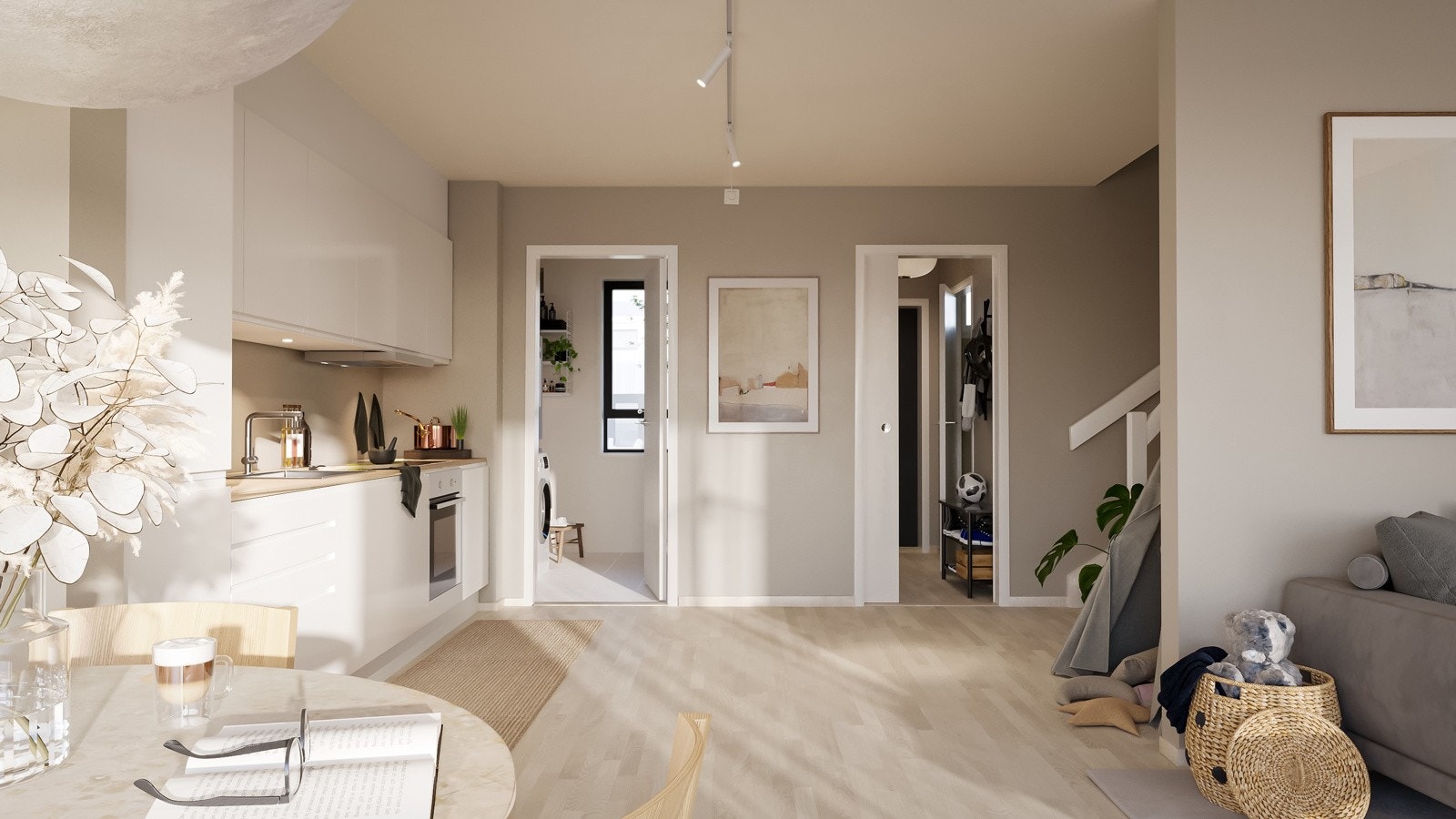 Innvendig ill. stue og kjøkken Galleribilde