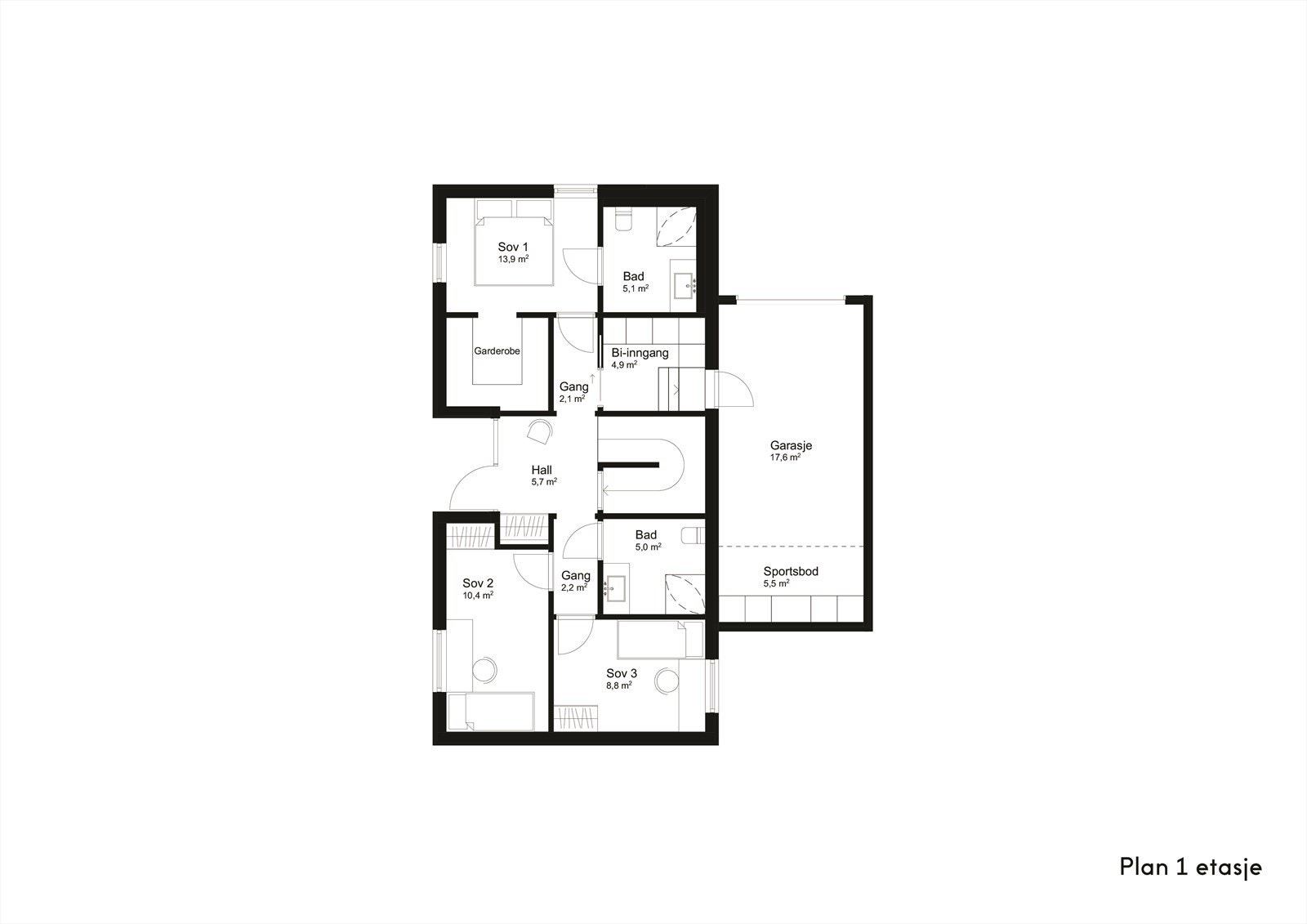 Hus A salgstegninger-1.et Galleribilde