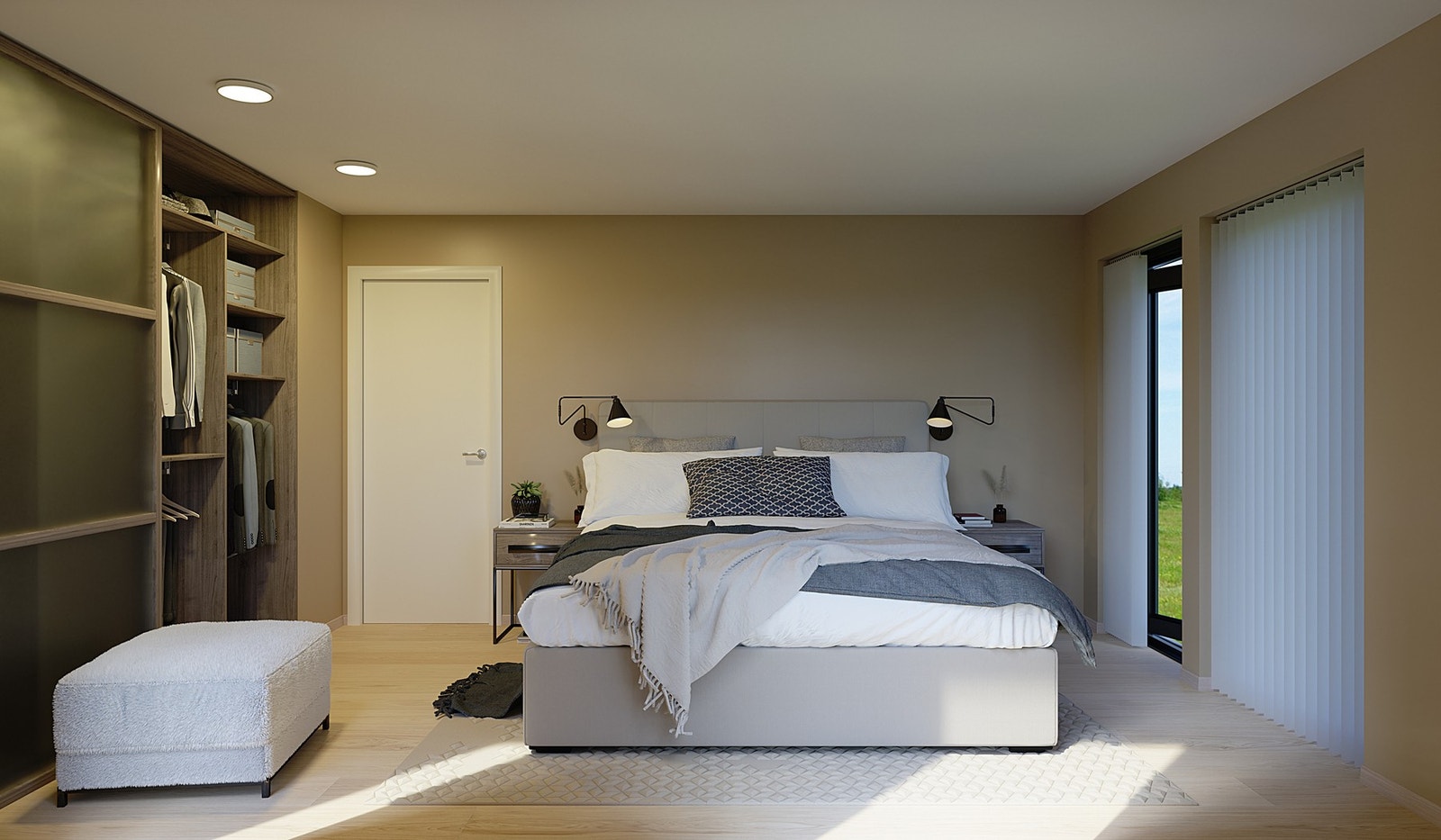 Boligen får 4 soverom, hovedsoverom ligger i 1.etasje og er på hele 16 kvm. De andre soverommene ligger i 2.etasje. Det er baderom i hver etasje. Galleribilde